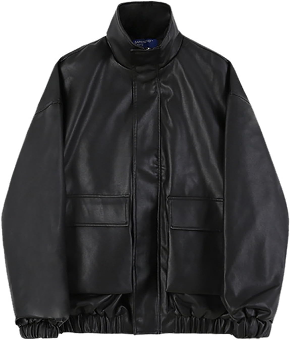 メンズ なめし革上衣 ハイネック ジップアップ ライダースジャケット 秋着 冬服 遊撃手厚地の外套 レトロ ゆったり アウター 上衣 あったか 防寒着 スタジャン 心地好い 御坊っちゃん