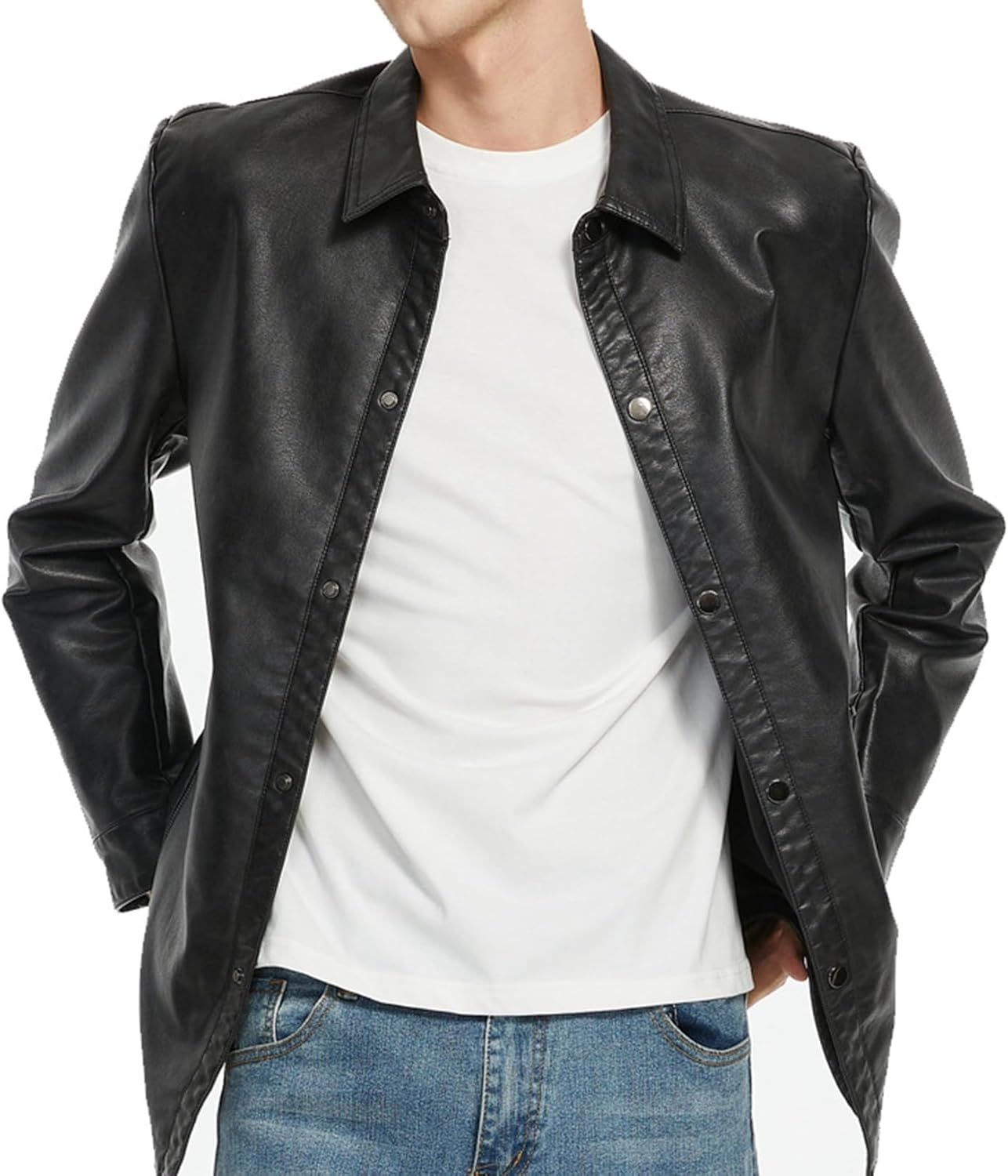 メンズ レザージャケット 折り襟 レトロ ライダースジャケット 革ジャン 秋着 冬服 復古 ブルゾン コート エコ革 撥水加工 防風防寒 細身 カジュアル 街着 アウトドア トレンド おしゃれ