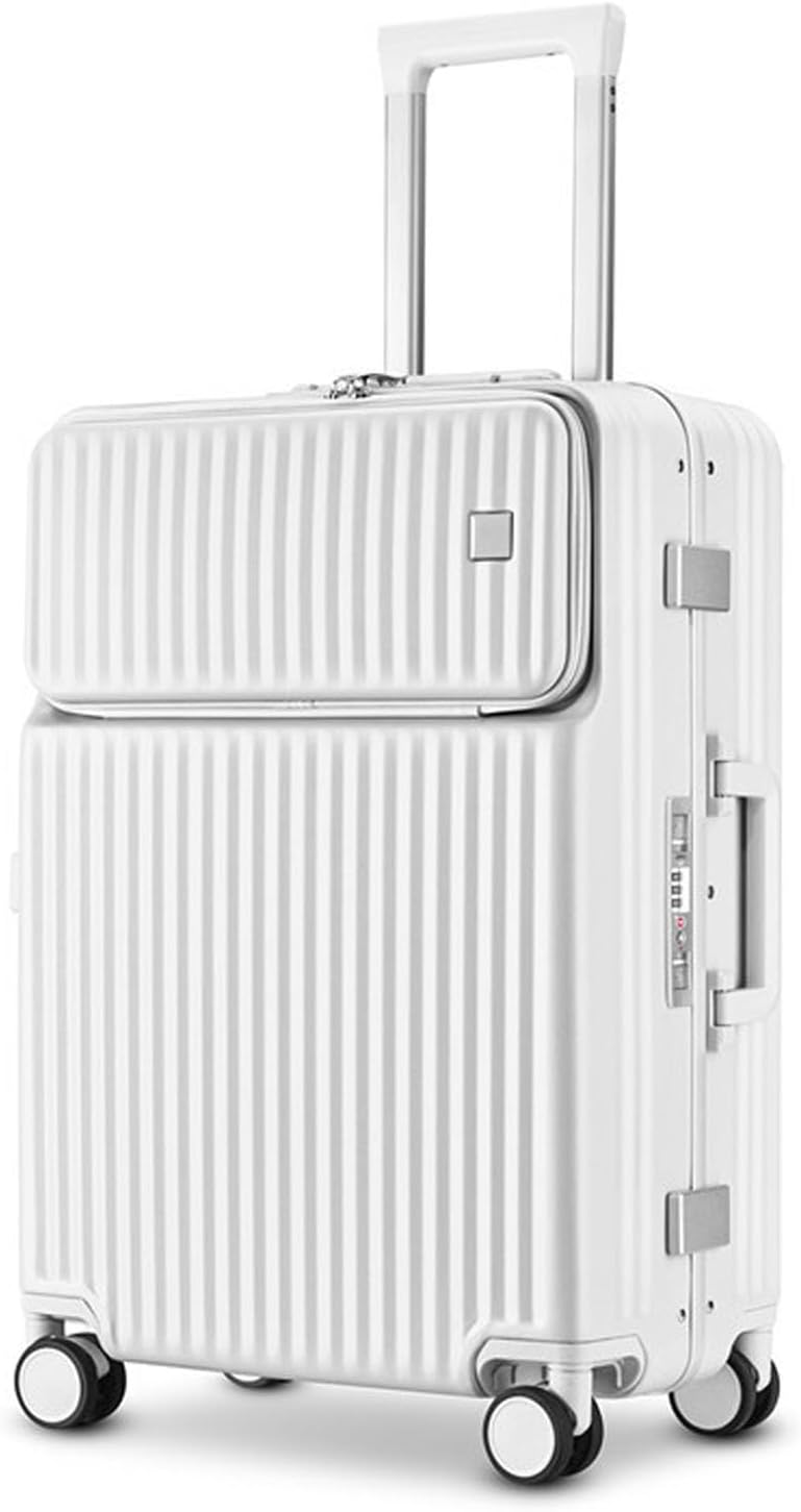 旅行バッグ 持ちはこび容れもの 向こう正面公公然たる キャリーバッグ 軽銀ひな形 機内持ち込み 前食い違い 超軽さ 耐衝撃 牢固たる 静音 360度回転させる TSA鍵を掛ける付 多納める衣嚢多役立つことフロントオープンパソ スーツケース・キャリーバッグ-バッグ・小物・ブランド雑貨