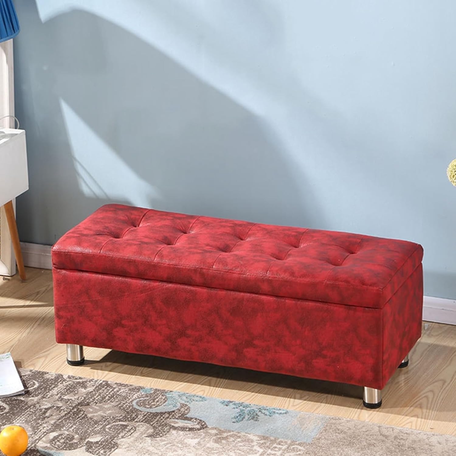 玄関ベンチ 収納ベンチ 収納ボックス 150*40*40cm 収納スツール オットマン フットレスト 足置き 踏み台 腰掛け タイプ4 大容量 ベンチストッカー 静かに開閉できる リビング 衣類 おも|サステナライフ