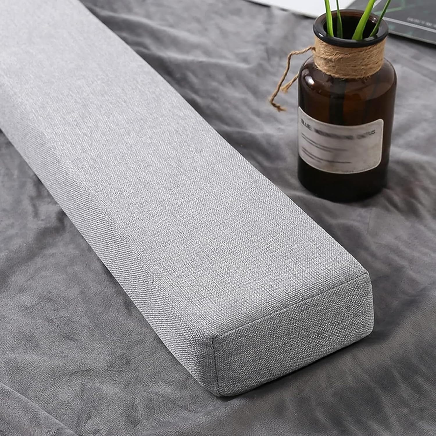 すきまパッド ベッド 隙間パッド 隙間埋める ベッド 隙間 5*10cm 隙間埋め 補助用 ズレ防止 綿麻 薄ボア スポンジ芯 低反発 隙間スペーサー マットレス ガッチリ固定 大きめ ベッドすきま埋|サステナライフ