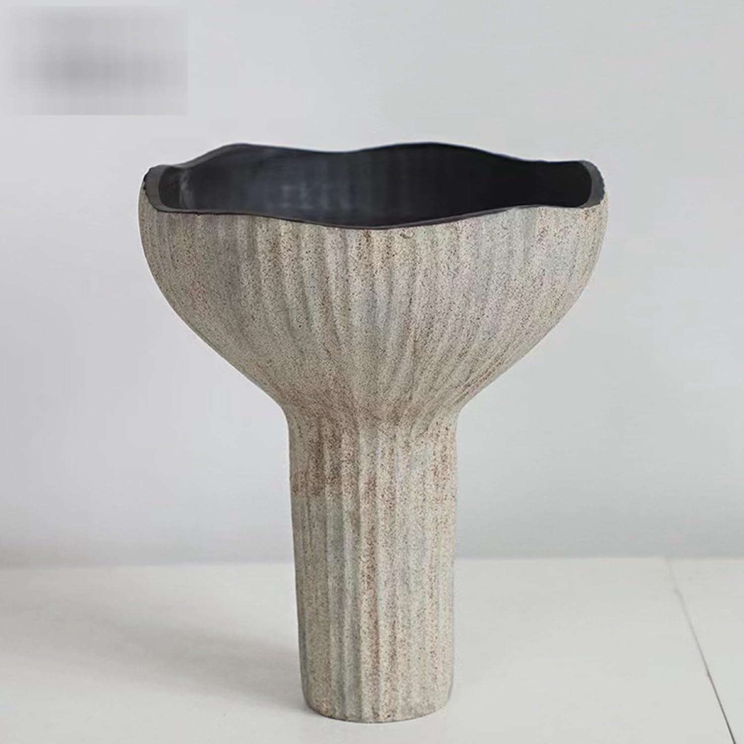花びん 花盆 フリル 土陶器 シンプル花器 おしゃれ花器 花瓶 陶器花瓶 チャイナ 中華風 エレガント 禅意 和風 インテリア セラミック花器 フラワーアレンジメント用花器 生花用花器 インテリア 装