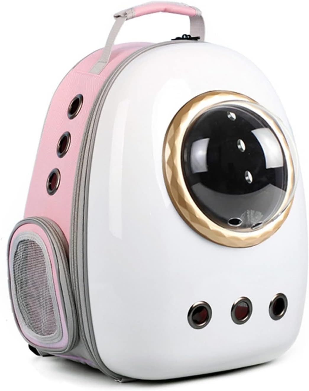 猫キャリーリュック ペットバッグ 宇宙船カプセル型 ペットサークル おしゃれ 犬キャリー 軽量 耐荷重8Kg 大容量 通気性 リュック ペット 小型犬 うさぎ 小動物 ドライブ 旅行 キャンピング/通|サステナライフ