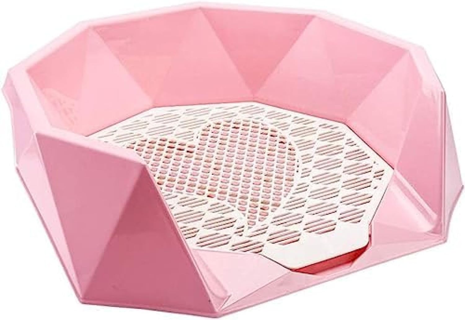 猫用トイレ本体 49*16*52cm ペットトイレ トレーニングトレイを排尿するゴミ箱ペットの犬のトイレのトイレフェンス ピンク｜サステナライフ
