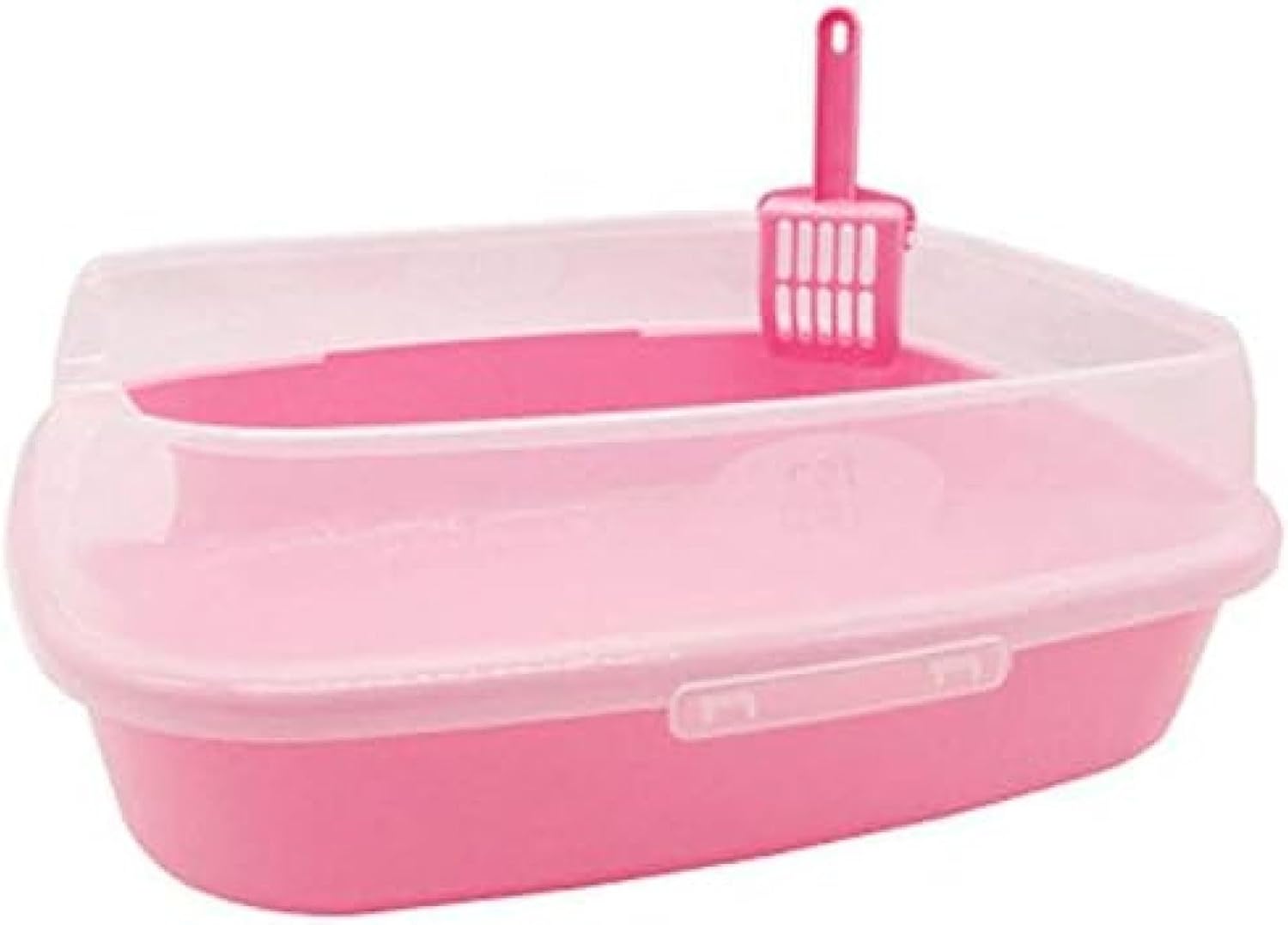 猫用トイレ本体 ペットトイレ ハイサイドリムペットリターパンロータン透明オープンフードキャットリタートレイふるいトイレボックス理想的なペット用 猫用トイレ犬用トイレ (色 : 褐色 サイズ : 47*｜サステナライフ