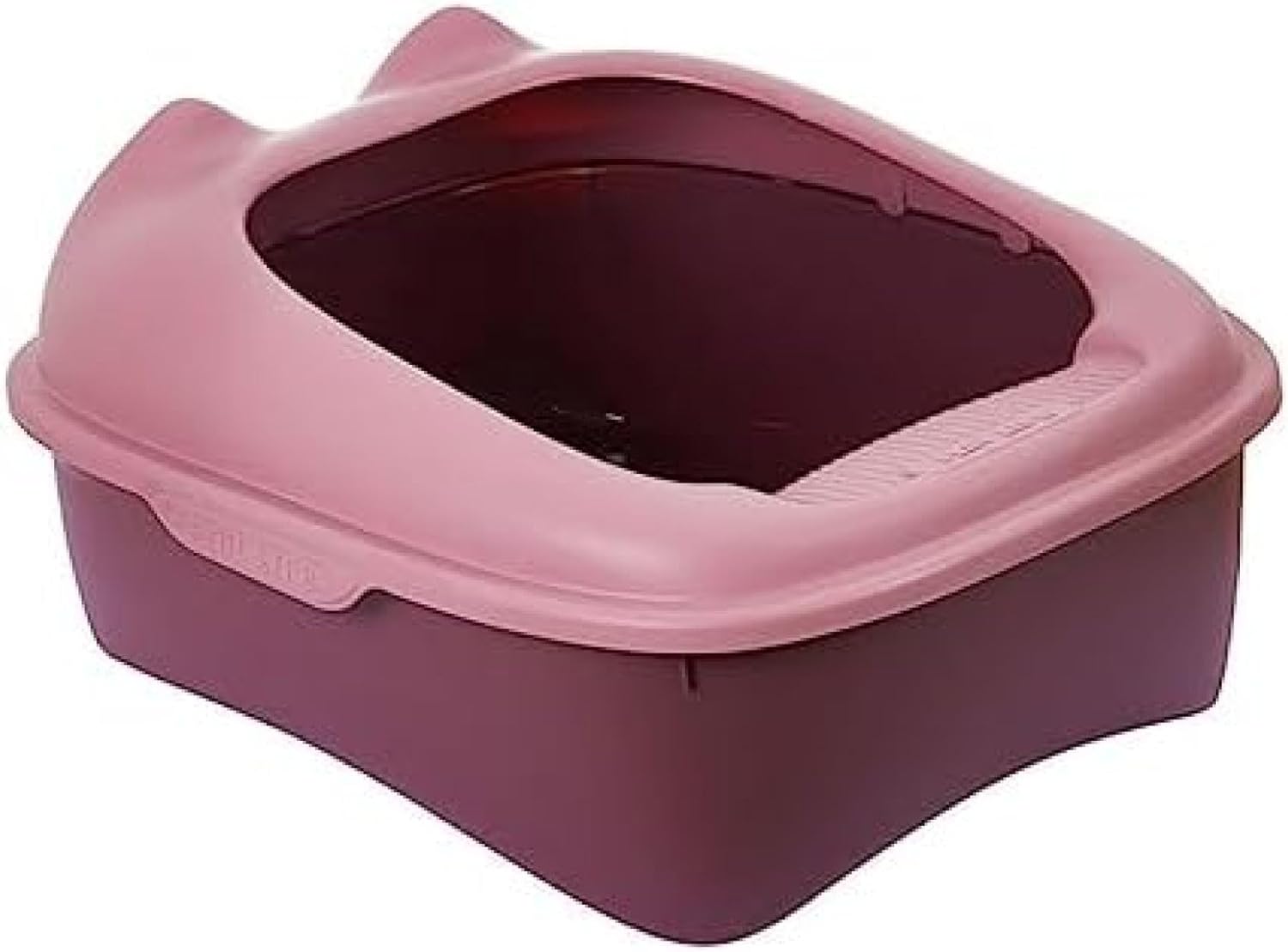 猫用トイレ本体 オープンタイプ L 大きめ 深型 大型 ネコトイレ ハーフカバー 飛び散らない 足に砂残らない 可愛い おしゃれ 清潔 抗菌 快適 システムトイレ用 スコップ付き 掃除しやすい 猫用ト