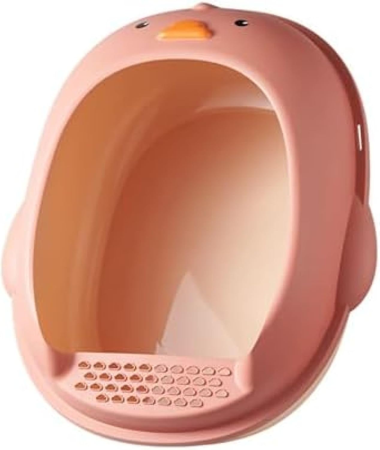 猫トイレ 可愛い ダック型 ゆったり広々サイズ 猫用トイレ本体 子猫 成猫用 オープンタイプ 飛び散らない 掃除しやすい 清潔 洗える ネコトイレ システムトイレ スコップ付き 耐久性 猫用品