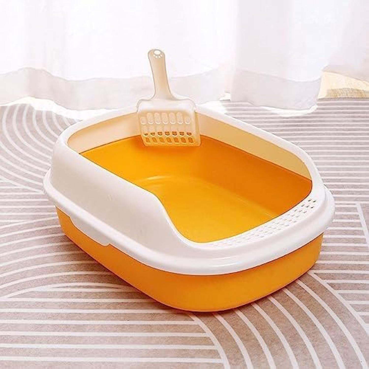 猫用トイレ ネコトイレ 猫用トイレ本体 大きい猫 大型猫 大きいトイレ ゆったり広々サイズ 快適ワイド 大きいサイズ ニャントイレ 子猫から成猫まで使える 砂の飛び散り防止 猫用品 ニオイの広がり防止｜サステナライフ