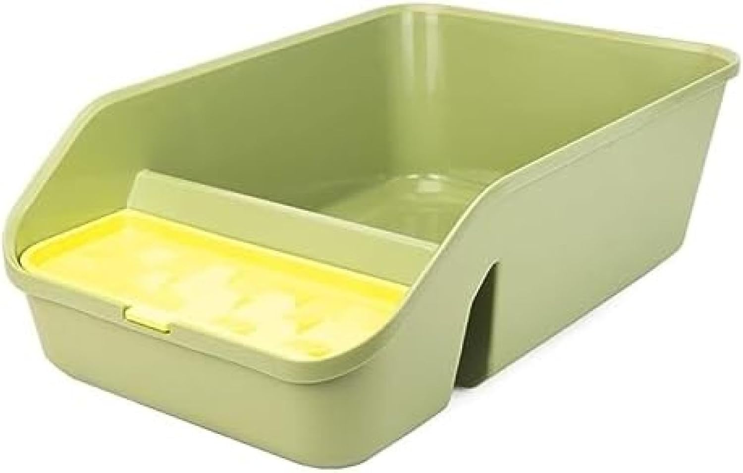 猫用トイレ本体 オープンタイプ 浅青色 55.8×36.2×18.5cm 子猫 成猫 ネコトイレ ハーフカバー 飛び散らない 足に砂残らない 可愛い おしゃれ 清潔 抗菌 快適 システムトイレ用 スコ|サステナライフ
