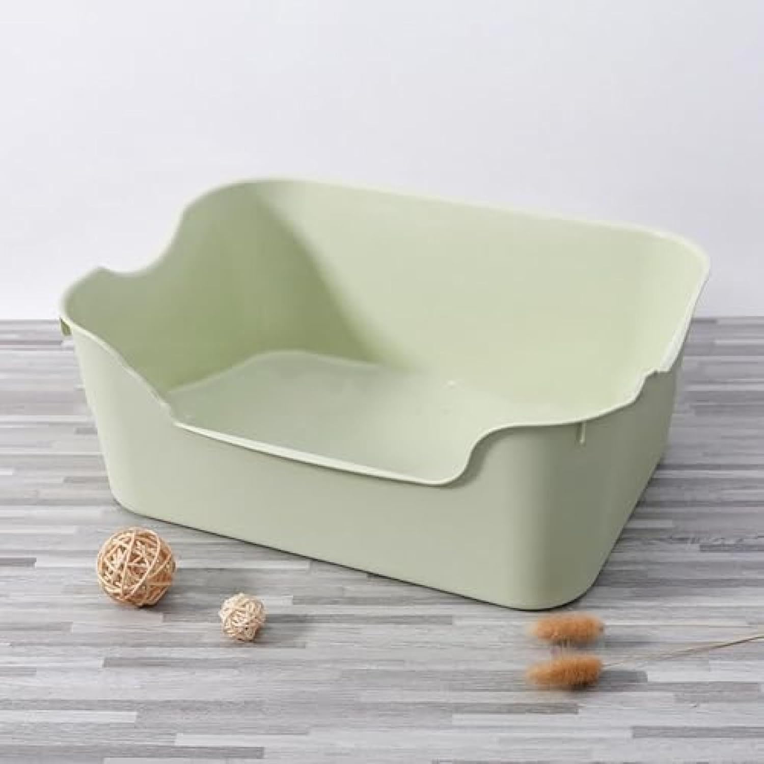 猫トイレ ハーフカバー 大型 オープンタイプ 壁高 飛び散らない スコップ付き 大型猫 子猫用 キャットトイレ 快適ワイド 出入り自由 通気性 掃除しやすい 猫用トイレ本体 ネコトイレ おしゃれ シン|サステナライフ