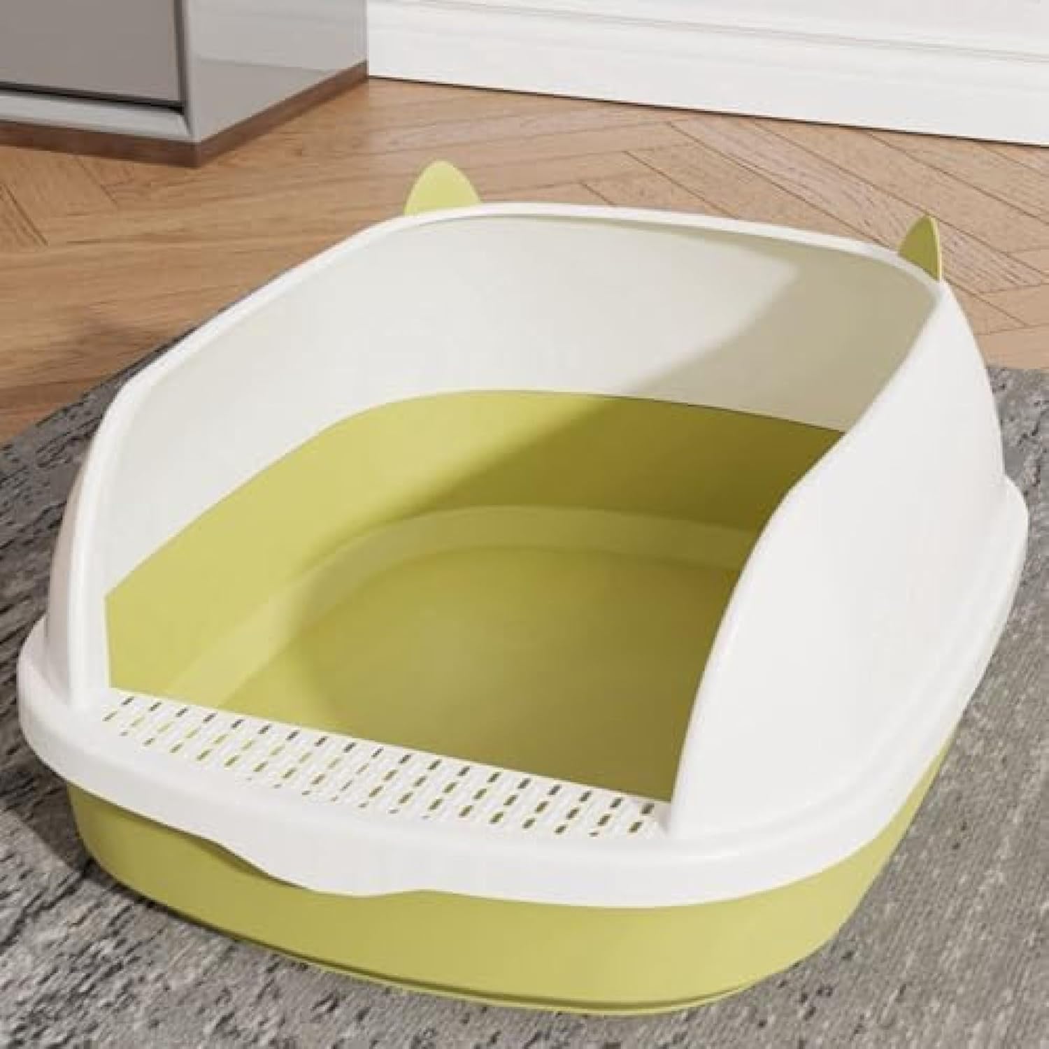 猫室内用便器 取り合わせ室内用便器 大きめ 猫用室内用便器本体 公公然たる印字機 大収容能力 広々大いさ 砂が飛び散りにくい 洗い濯ぎし分かりやすい 頼もしい 洗える 猫室内用便器 シャヴェル付き添い人 耐久性 分かりやすい 猫機材 猫用品-トレー・トイレ容器