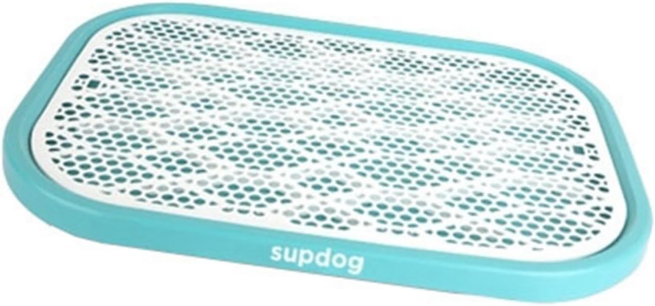 犬用トイレ メッシュ付きトイレトレー ペット/犬/猫用 大型 特大 ワイド しつけトイレ 床保護 排泄トレーニングパッドホルダー 掃除簡単 飛び跳ね防止 滑り止め トイレトレーニング ブルー 67x5