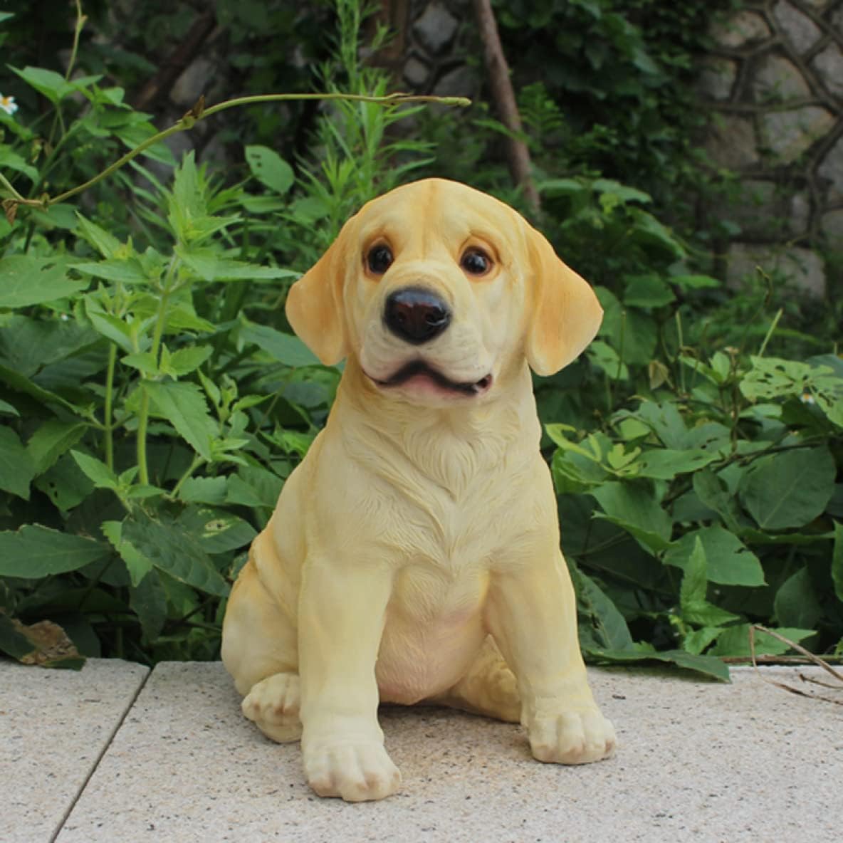 ガーデンオーナメント 犬 単品 置物 アンティーク ガーデニング オブジェ 大きい タイプ 玄関 外 オブジェ ガーデニング雑貨 置き物 おきもの 北欧 装飾 庭 花壇 可愛い F ラブラドール ドッ
