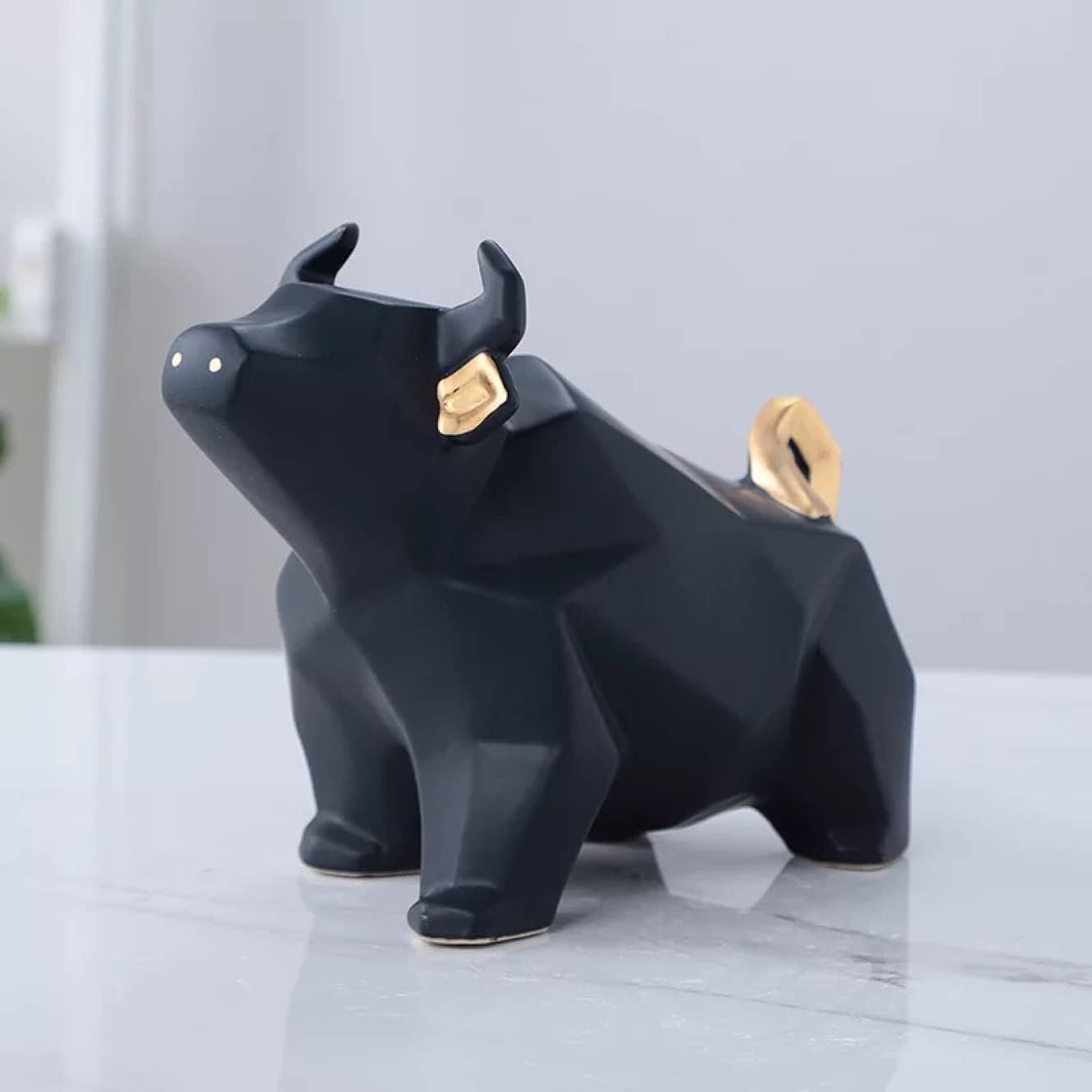 楽天市場】牛のオブジェ 置物 抽象アート 北欧 アクセサリー おきもの