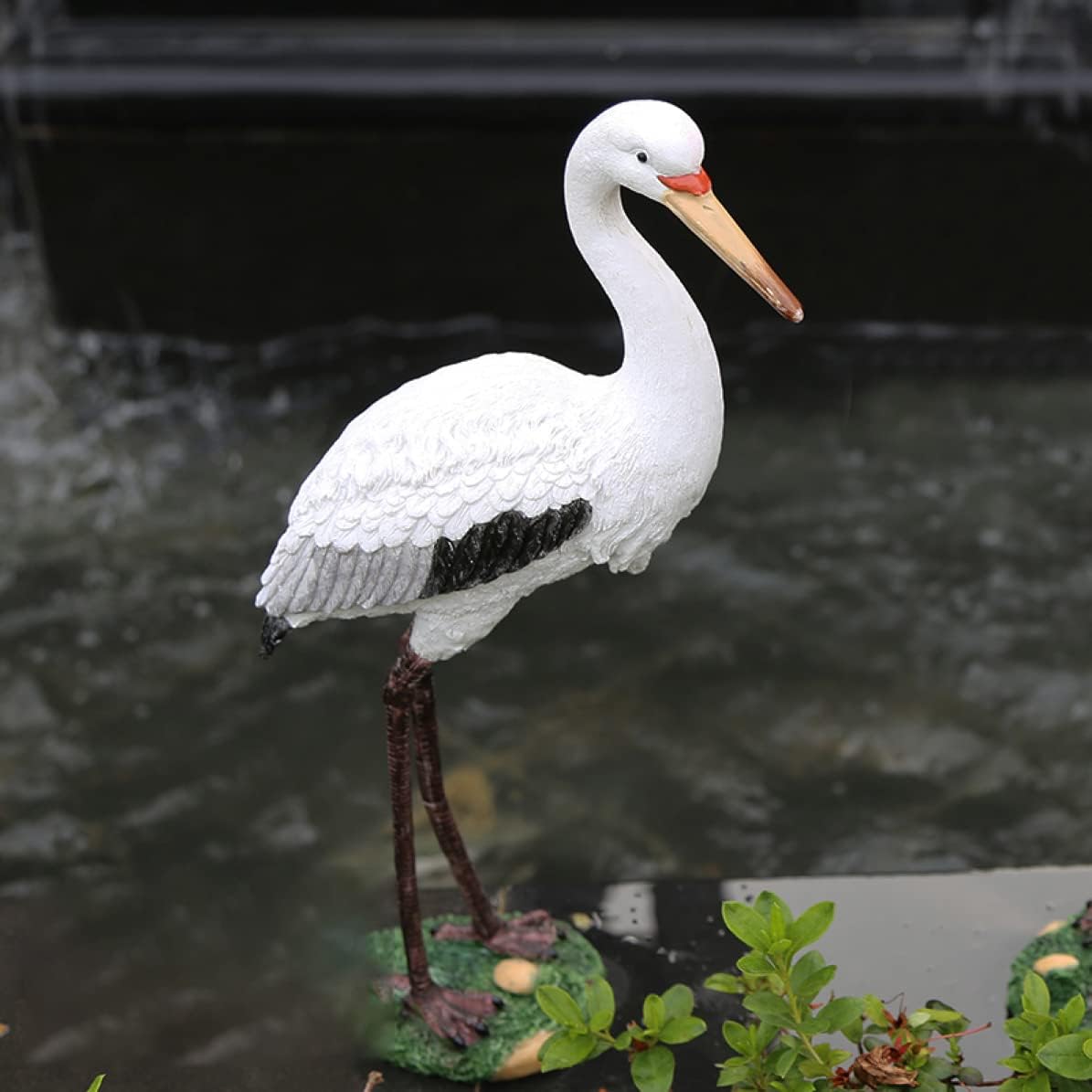 ガーデンオーナメント アニマル フィギュア 置物 ガーデニング オブジェ 鳥 F ガーデン 庭 屋外 玄関 タイプ2 出窓 階段 鶴の置物 樹脂製 可愛い 工芸品 プレゼント 雑貨 おしゃれ 置き物|サステナライフ