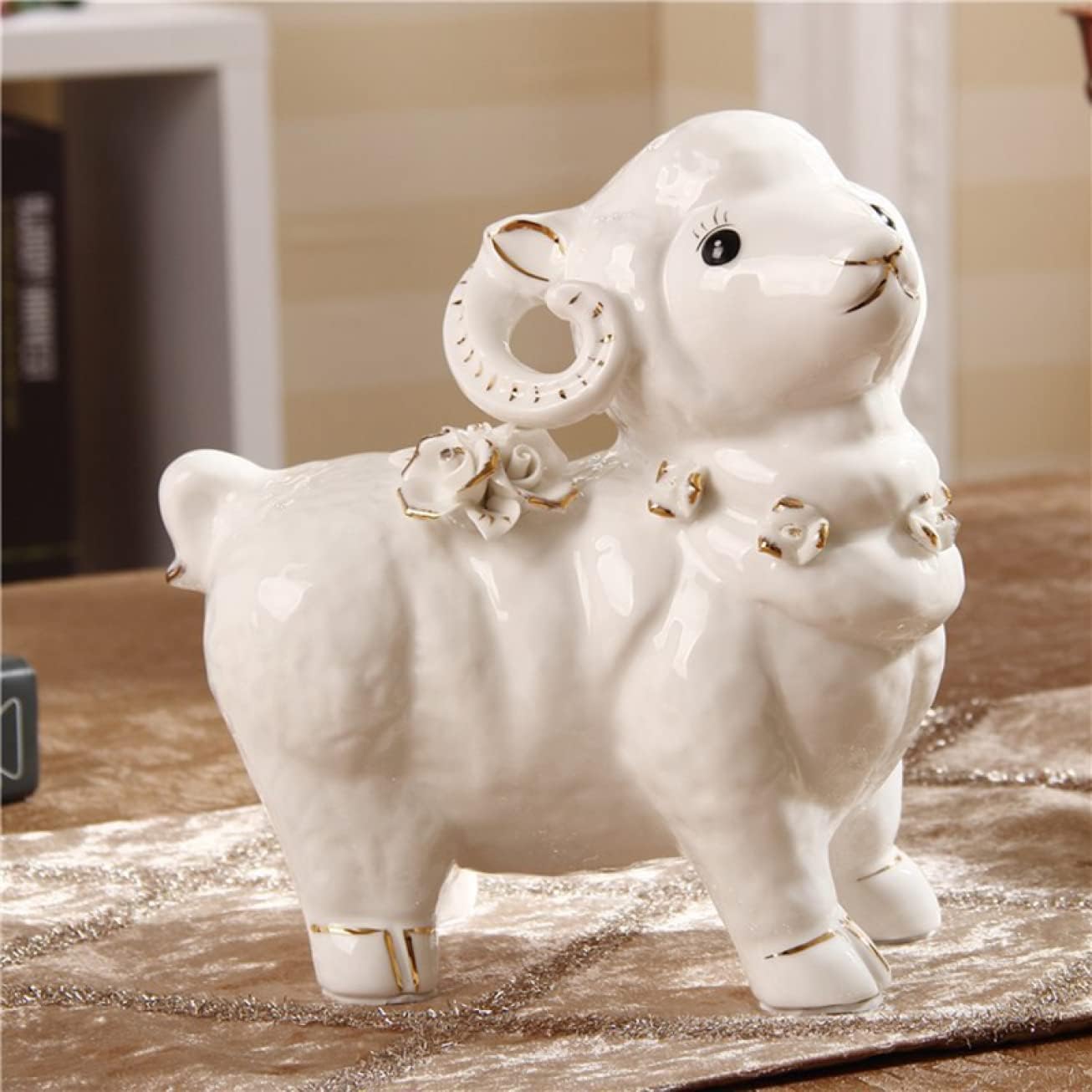 楽天市場】干支の置物 置き物 セラミックス 羊 未 ひつじ クラフト