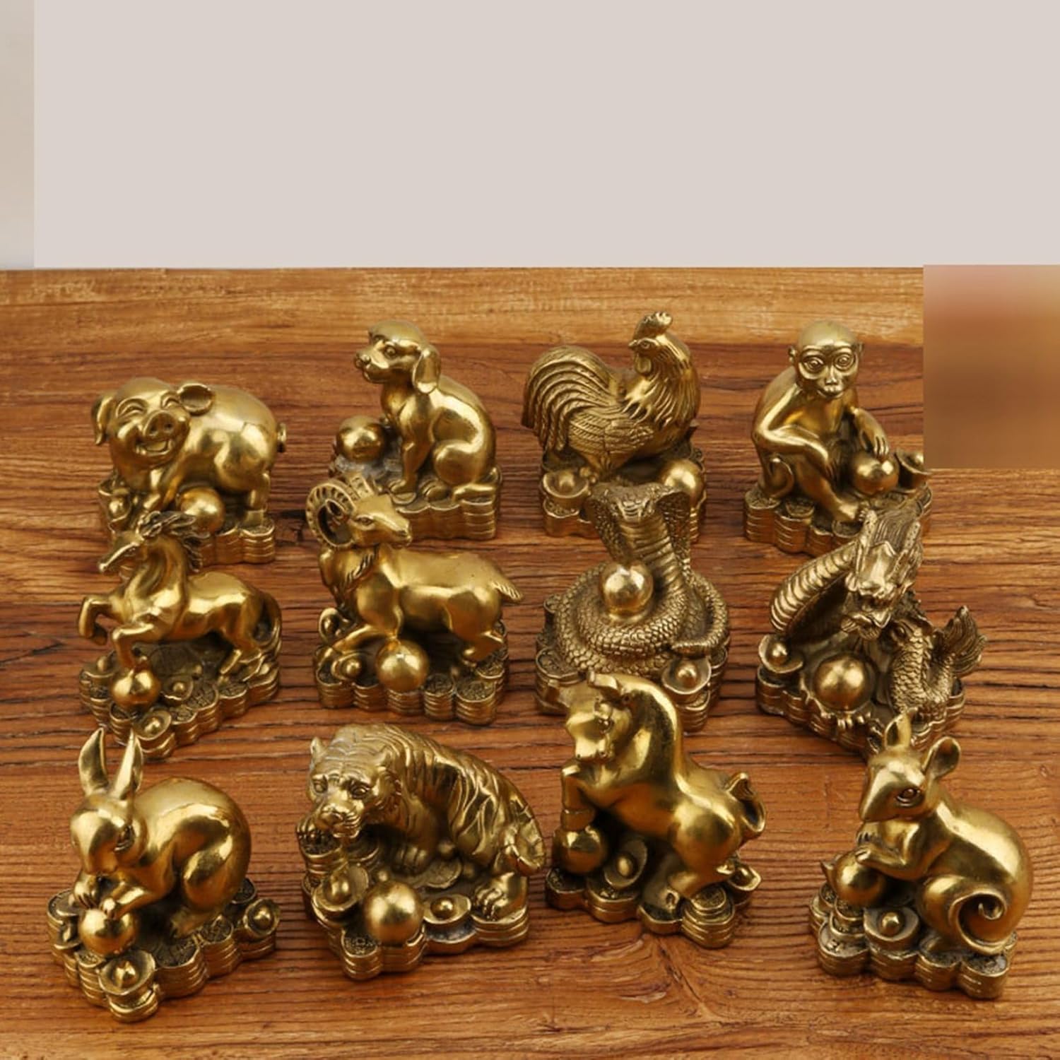 楽天市場】干支 置き物 銅製 宝珠 干支飾り 風水 真鍮の十二支の置物