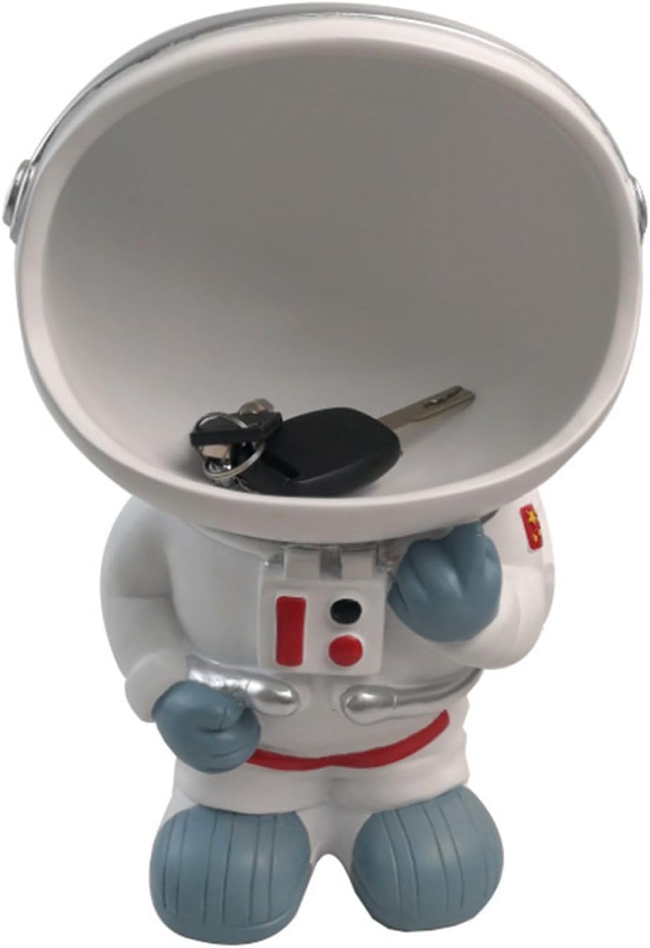 鍵置き 玄関収納 宇宙飛行士の置物 キー収納 卓上置物 腕時計置き 多機能 インテリア飾り 雑貨 リモコン/キャンディーなど小物収納 樹脂製品 彫刻装飾 個性 新築祝い 子供 誕生日プレゼント おしゃ