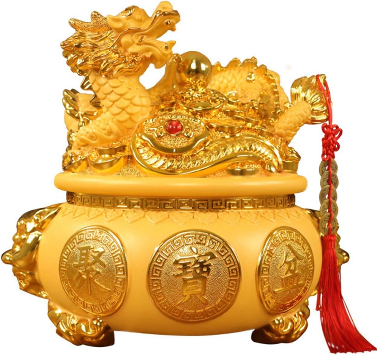 龍 金龍 風水龍 龍神様 火竜 風水グッズ 昇運金龍 積みたてる箱 5本爪 珠戯れ龍 御引き立て賑わう祈とう 金運引き上げる 干支 縁起物 開運 昇運 厄除け 護身符 龍の飾りつけ 開運祈とう かざり付ける 開業 執務室 差し上げ物