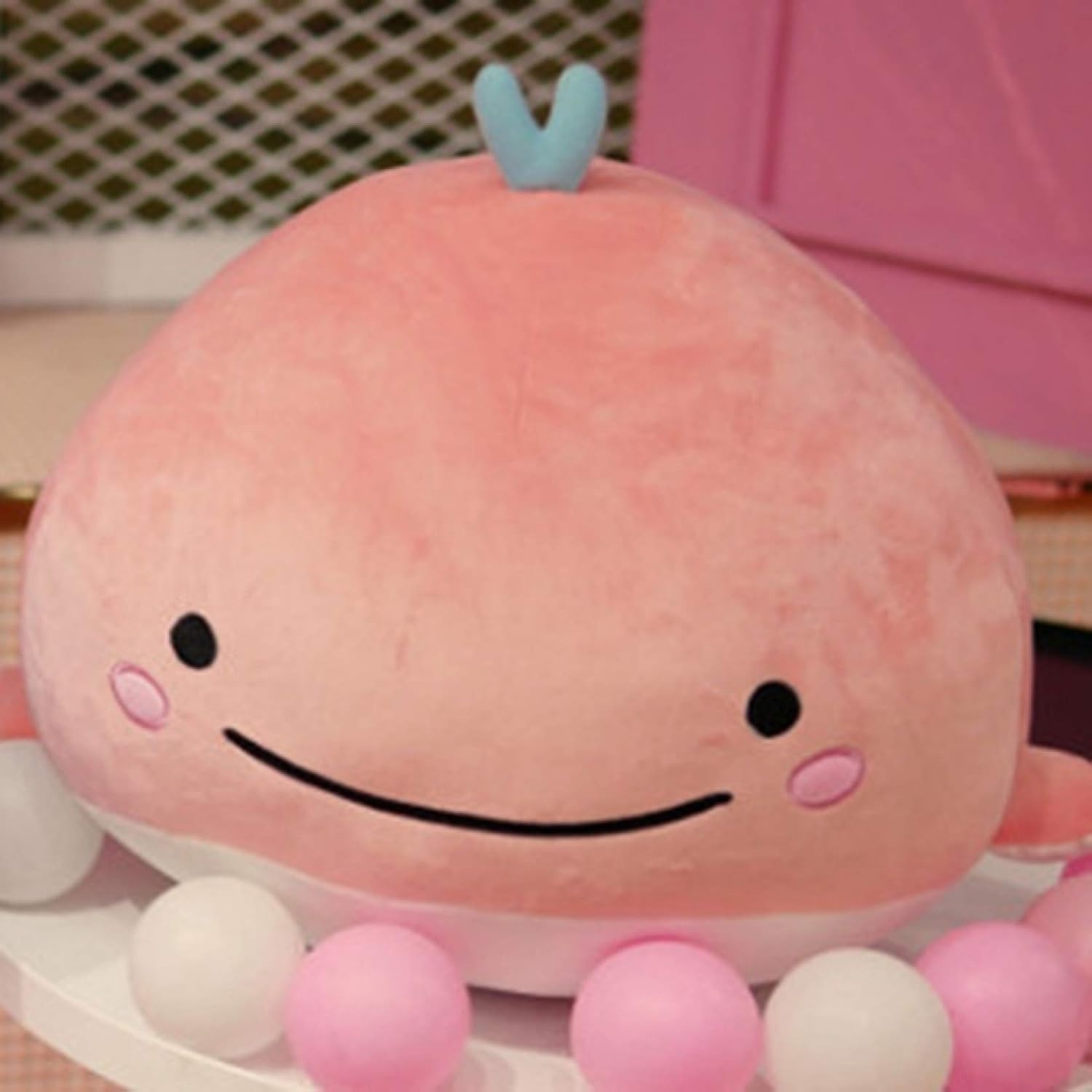 ぬいぐるみ 鯨 可愛い 萌え萌え 添い寝 もこもこ 25cm フラッフィーズ 癒し系 柔らかい 変形にくい ふわふわ 多機能 洗える 抱き枕 抱きまくら ピンク1 デスク 昼寝まくら 安眠枕 ギフト