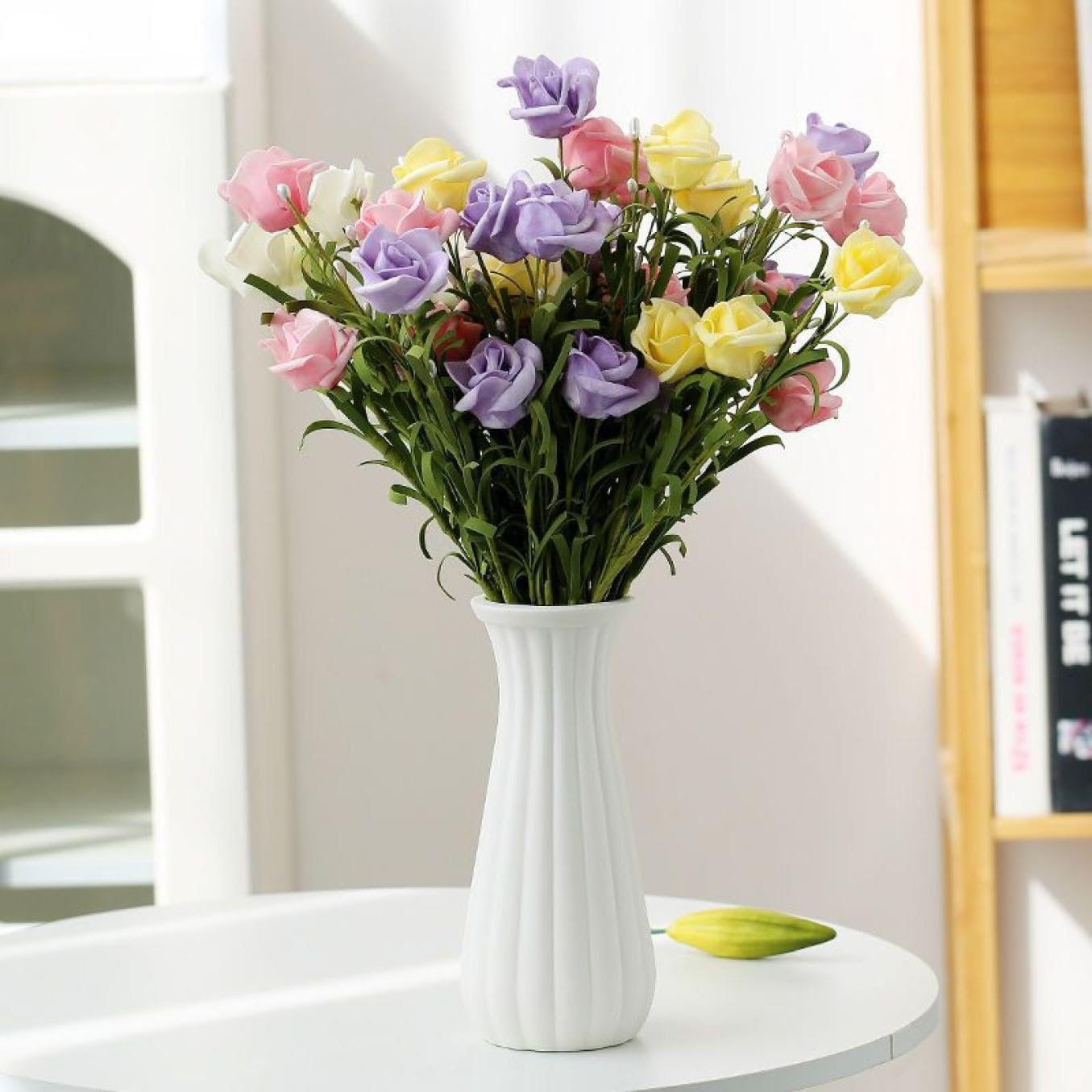 フラワーベース 花器 セラミック花瓶 北欧 生け花 装飾品 陶器 おしゃれ花瓶 シンプル 一輪挿し インテリア 和風花瓶 プレゼント ギフト デスクトップ花瓶 10ホワイト ホワイト 花びん かびん