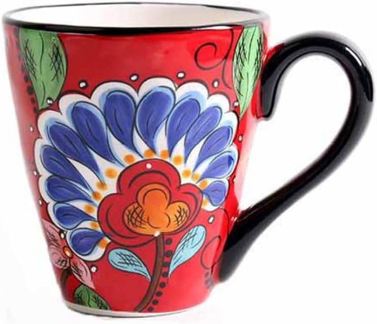 マグカップ コーヒーカップ 陶器 おしゃれ 食器 レッド コーヒー 紅茶 アイボリー ブルー カラフル かわいい シンプル テーブルコーディネート 室内 アウトドア ピクニック ティー オシャレ 50