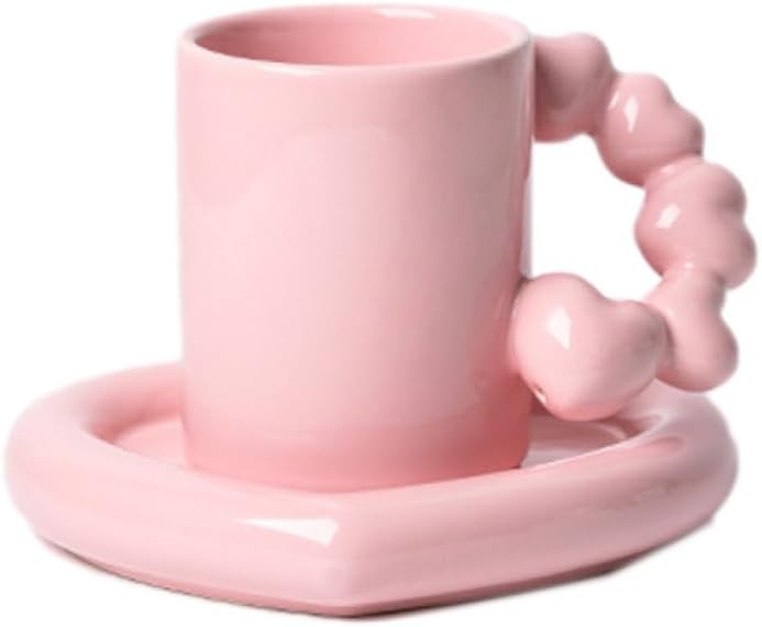 キッチン 朝食 無地 マグカップ 陶器 食器 洋食器 コーヒーカップ ピンク ティーカップ スープカップ コップ カフェ カフェ風 北欧風 300ml おしゃれ モダン シンプル ナチュラル 単色デザ