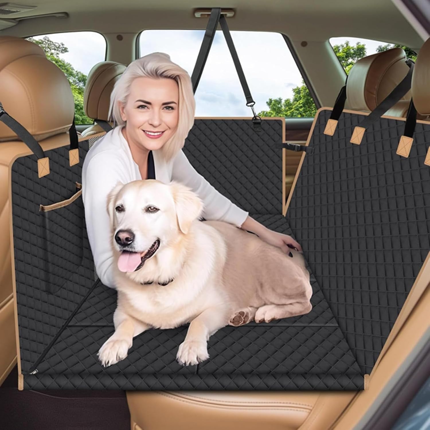 犬用カーシート ペット用 シートカバー ペットドライブシート 車用ペットシート ポケット付き 全車種対応 耐久性 清潔簡単 後部座席延長 水洗い可能 頑丈 洗える SUV用 アウトドアレジャー 130