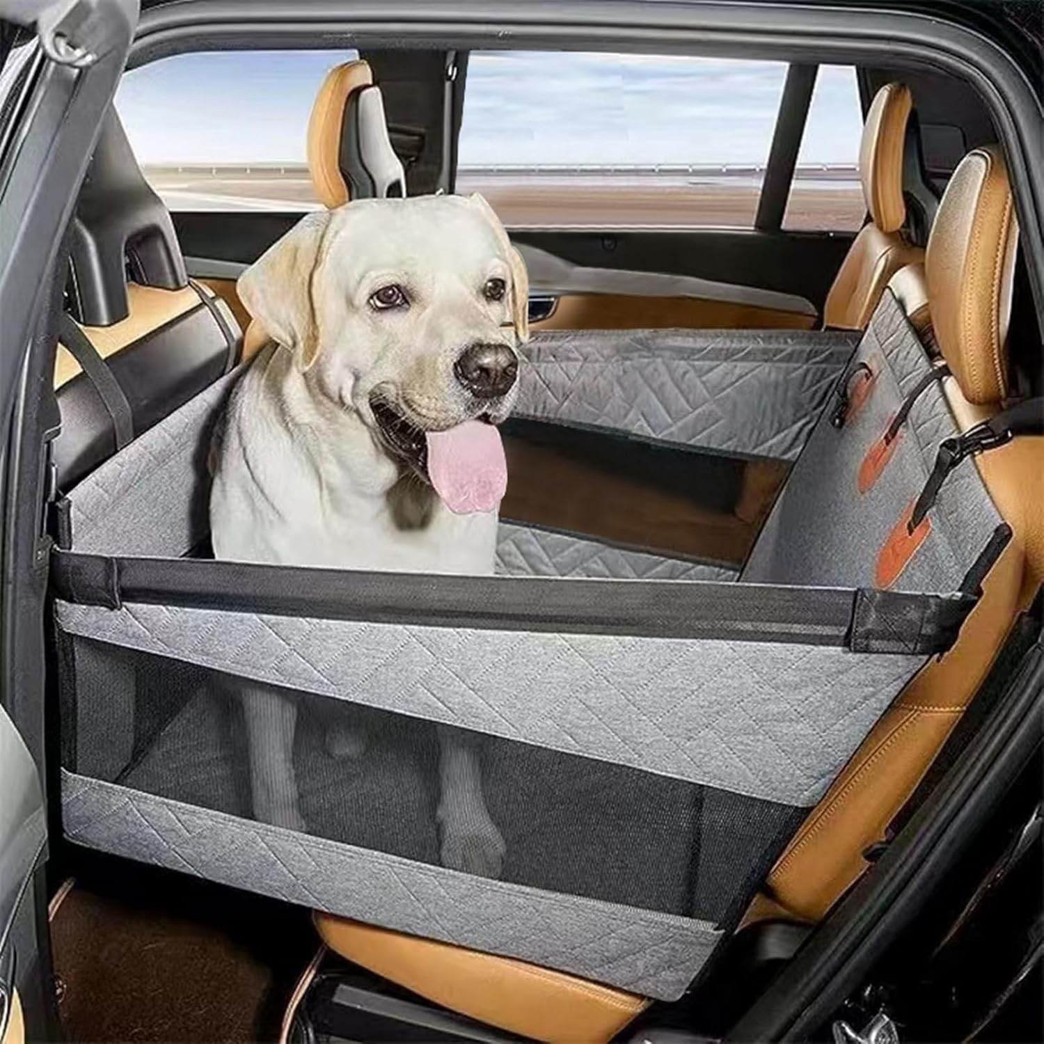 犬用カーシート ペット カーシートカバー ペット用ドライブシート 頑丈 ドライブシート 全車種対応 耐久性 清潔簡単 水洗い可能 型崩れしない SUV お出かけ ペットキャリー 73*56*40CM