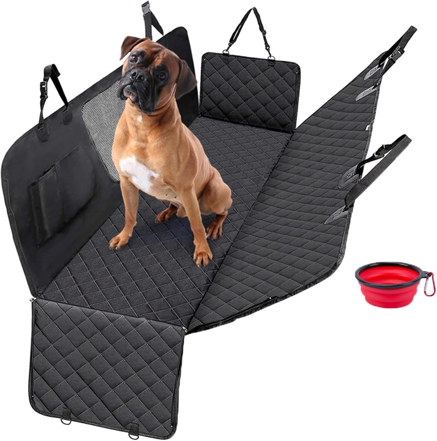 犬用カーシート ペット用 車載トラック ペットカーシート メッシュ窓付き SUV用ドライブシート 全車種 耐久性 耐摩擦性 通気性 清潔簡単 水洗い可能 頑丈 洗える SUV アウトドア 散歩 旅行