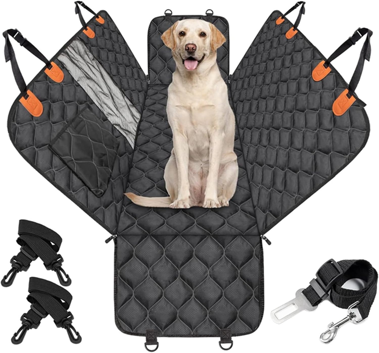 ペットドライブ用品 犬用カーシート くるま用品 シートカバー ペット 全種犬用猫用 メッシュ窓付き 全ペット対応 汚れ防止 滑止め 洗える 型崩れしない 取り付け簡単 お出かけ ペットキャリー 137｜サステナライフ