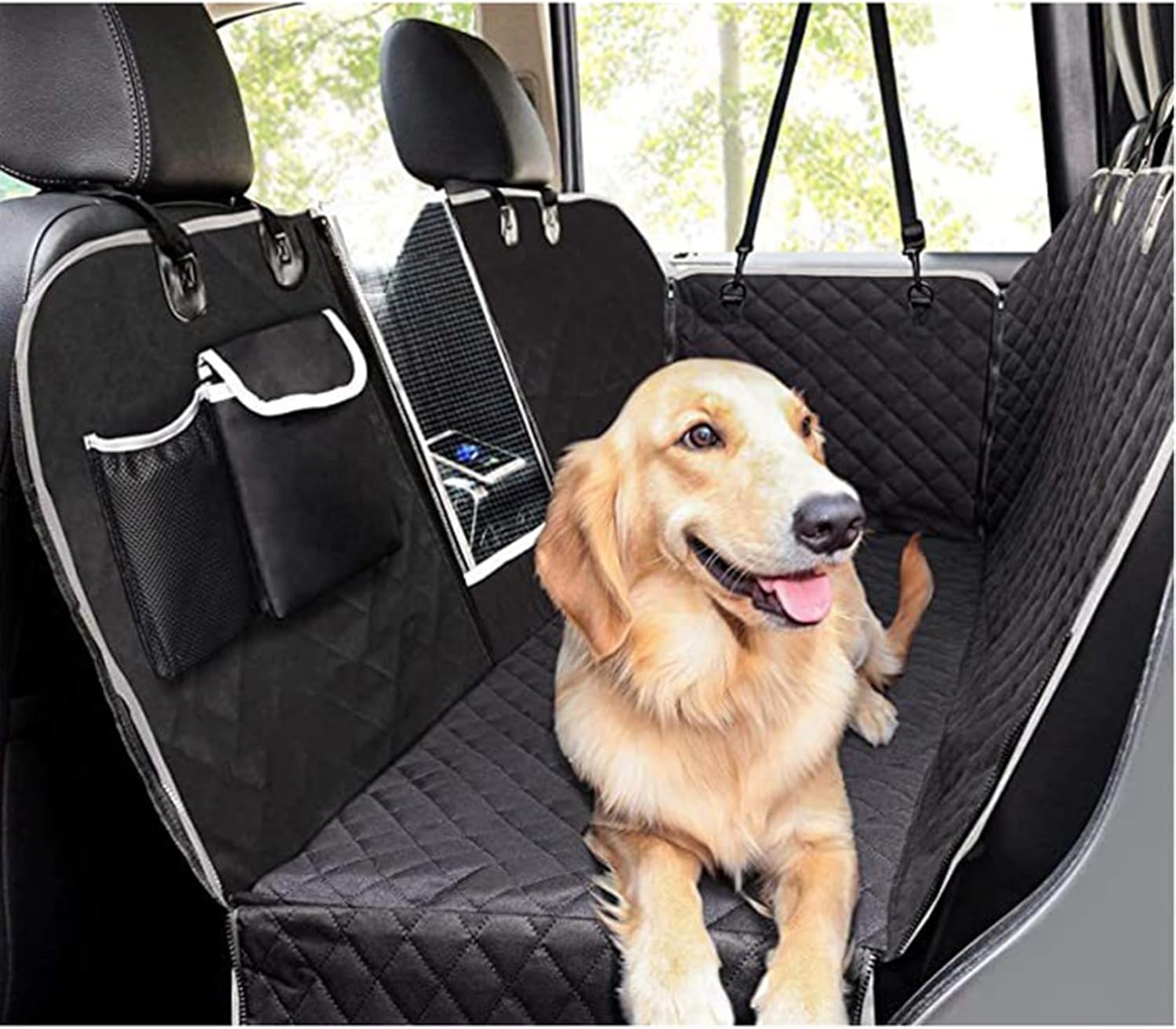 犬用カーシート ペット用ドライブシート 犬用カーシートカバー ペット ドライブシート 収納ポケット付き カーシートカバー 全ペット対応 車載 可視メッシュ 汚れにくい 可視 型崩れしない 丈夫 137