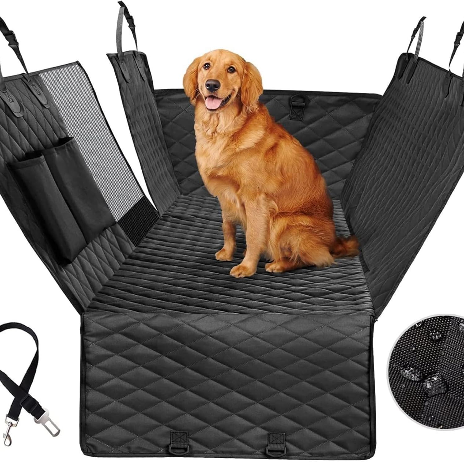 犬用カーシート ペット用ドライブシート 犬用カーシートカバー カバー ドライブシート ペット用ドライブシート犬 全車種対応 車載用 可視メッシュ窓 耐摩 汚れに強い 可視 お手入れが簡単 丈夫 137｜サステナライフ