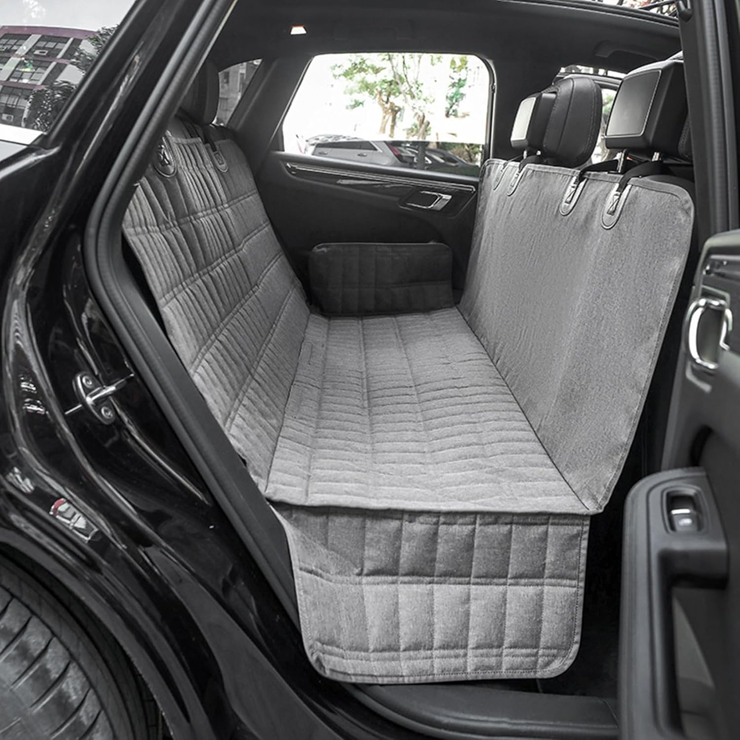 犬用カーシート ペットドライブシート ペット用 後部座席用 全種犬用 車用品 SUV 超強防水 防水防汚 洗濯可 汚れに強い 型崩れしない ペット安全ベルト お出かけ ペットキャリー トランクマット|サステナライフ