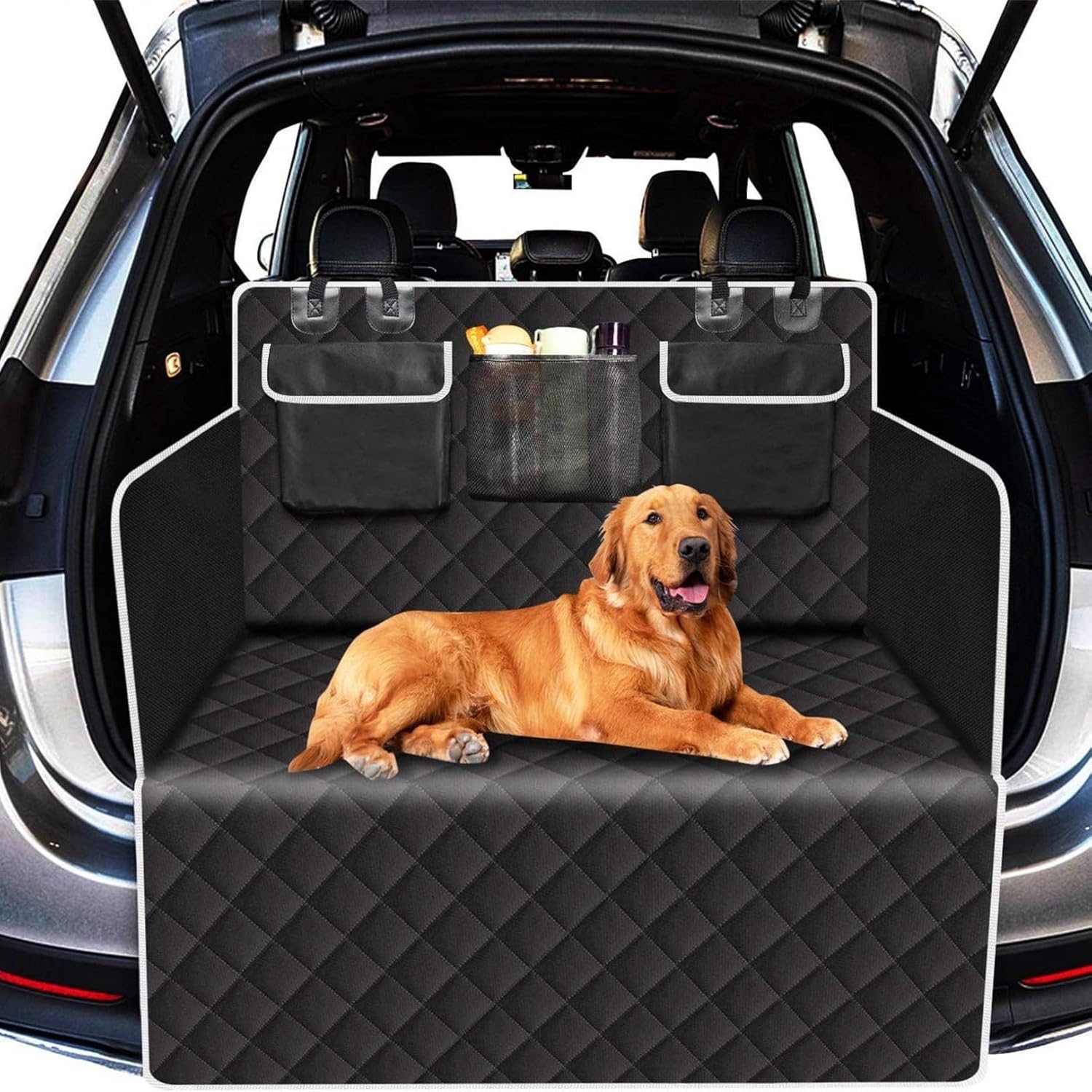 ペット カーシート ドッグ用シート 車用 後部座席用 汎用版 犬用 猫用 車載用 ドライブシート ドッグマット 酔い防止 犬セーフ リード付き 手入れ簡単 飛び出し防止 折り畳み式 汚れにくい ペット