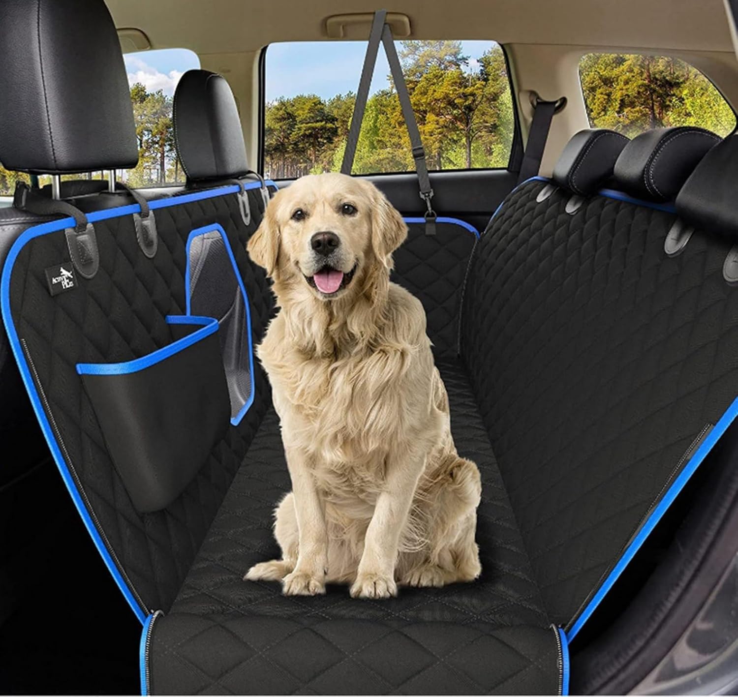 ペットカーシート ドッグ用シート 大中小型車用 後部座席 全種犬猫用 滑り止め 耐摩耗 車用安全シート カーシートカバー ペットマット 犬セーフ リード付き 長さ調整可能 折り畳み 汚れ防止 お出かけ|サステナライフ