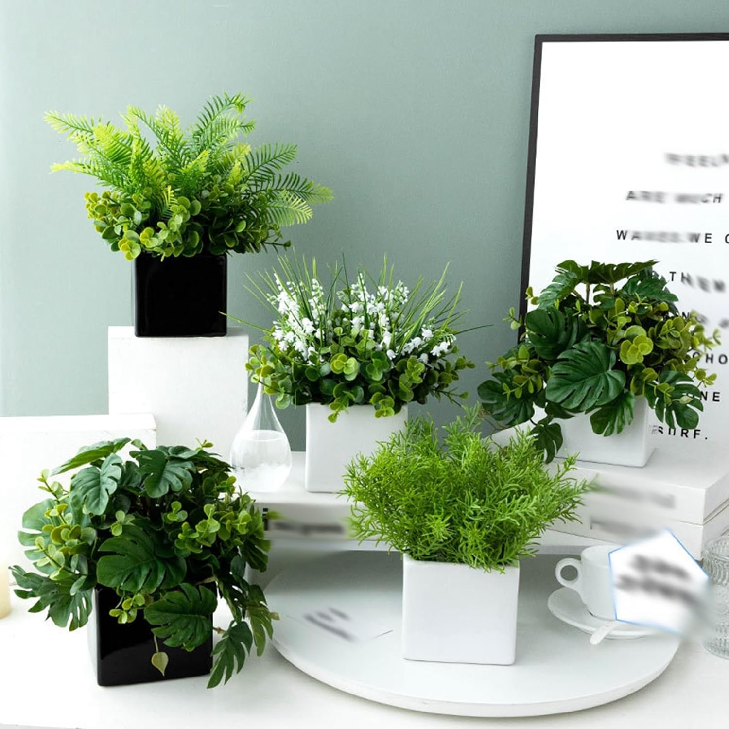 人工盆栽 人工観葉植物 モンステラ 鉢植え卓上 小型 フェイクグリーン フェイク植物 世話いらず 水やり不要 枯れない フェイク植物 室内 ホーム・ベランダ 飾り用 観葉樹 オフィス インテリア雑貨