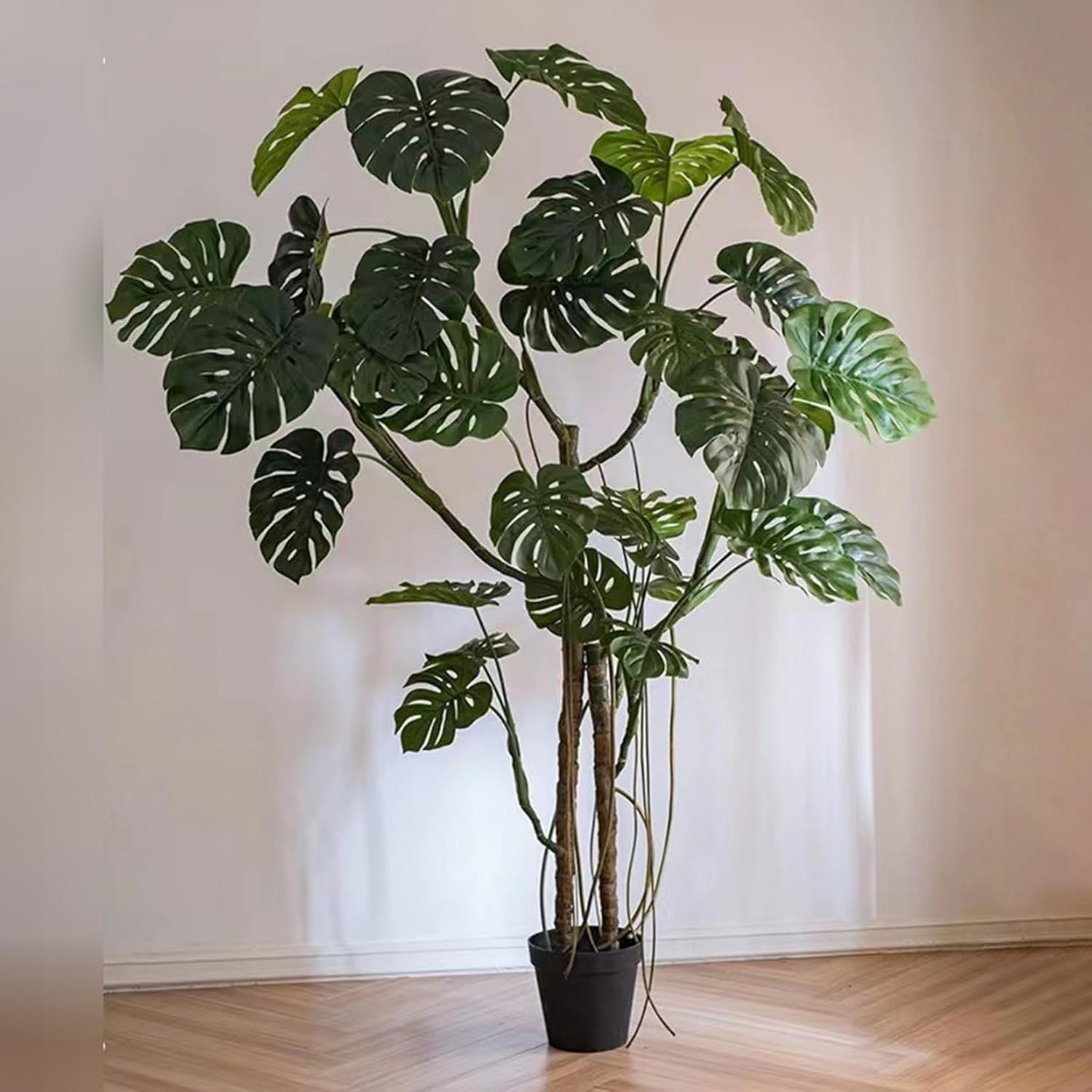 人工観葉植物 モンステラ フェイクグリーン 観葉植物 造花 インテリア雑貨 ウェディングセンターピース 大型 モダン空間に最適 装飾り お祝い デコ用 お手入れ簡単 害虫が発生しない A