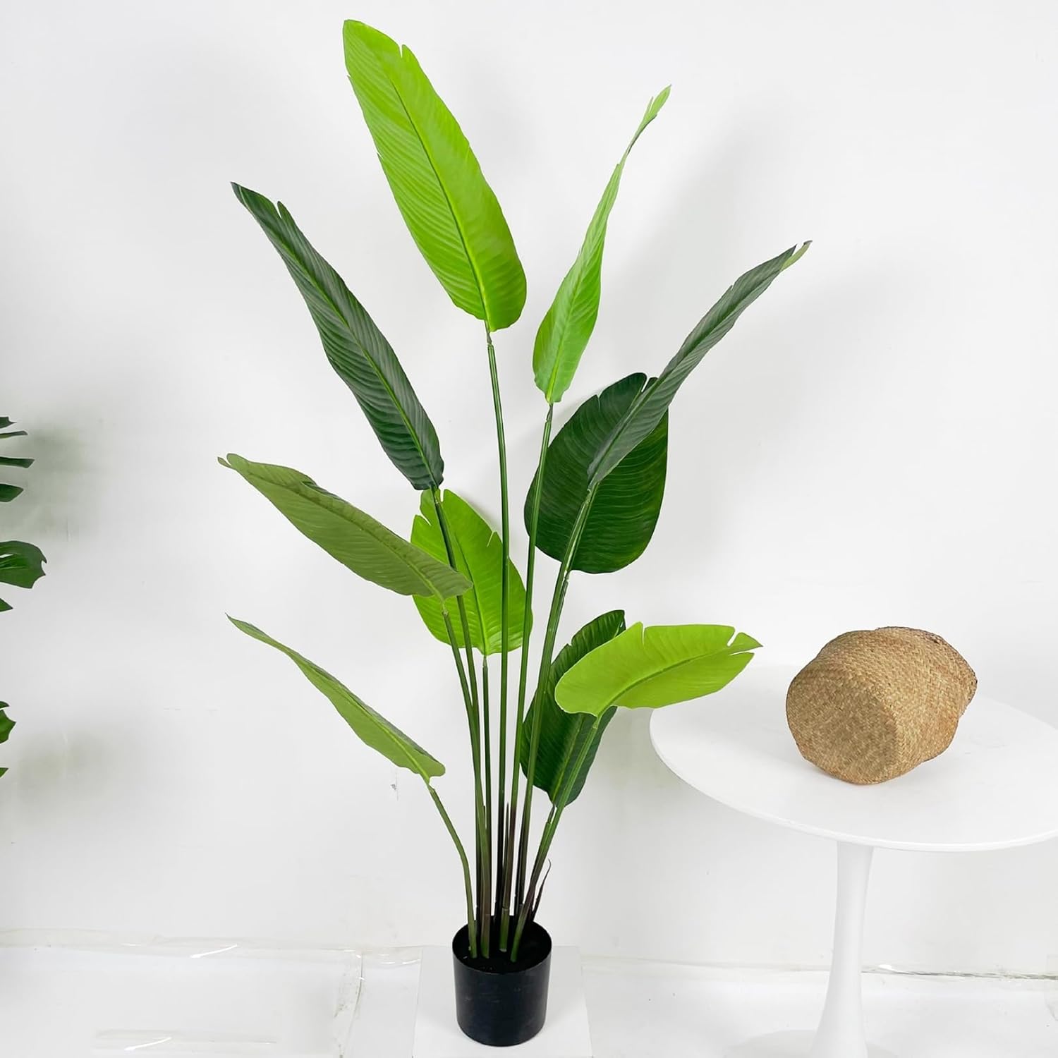 人工観葉植物 (旅人の木) フェイクグリーン 観覧植物 造花 屋内 エントランス 玄関 ホーム 大型 モダン空間に最適 開店祝い 装飾り お祝い デコ用 枯れない 水やり不要 世話いらず|サステナライフ