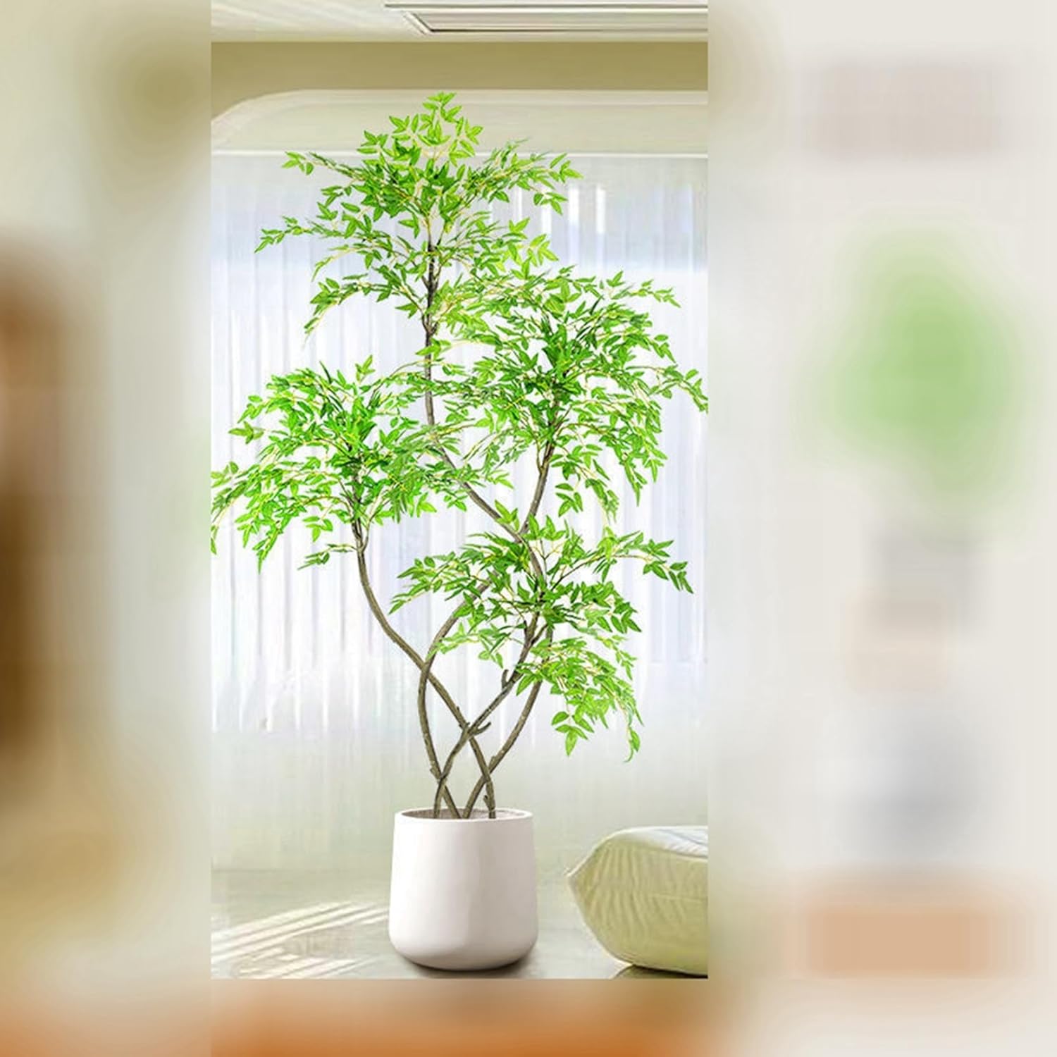 人工観葉植物 フェイクグリーン プレミアム フェイク植物 インテリア雑貨 ウェディングセンターピース 大型 グリーナリーライフ プレゼント 引っ越し祝い 枯れない 水やり不要 世話いらず 1.8米4杆