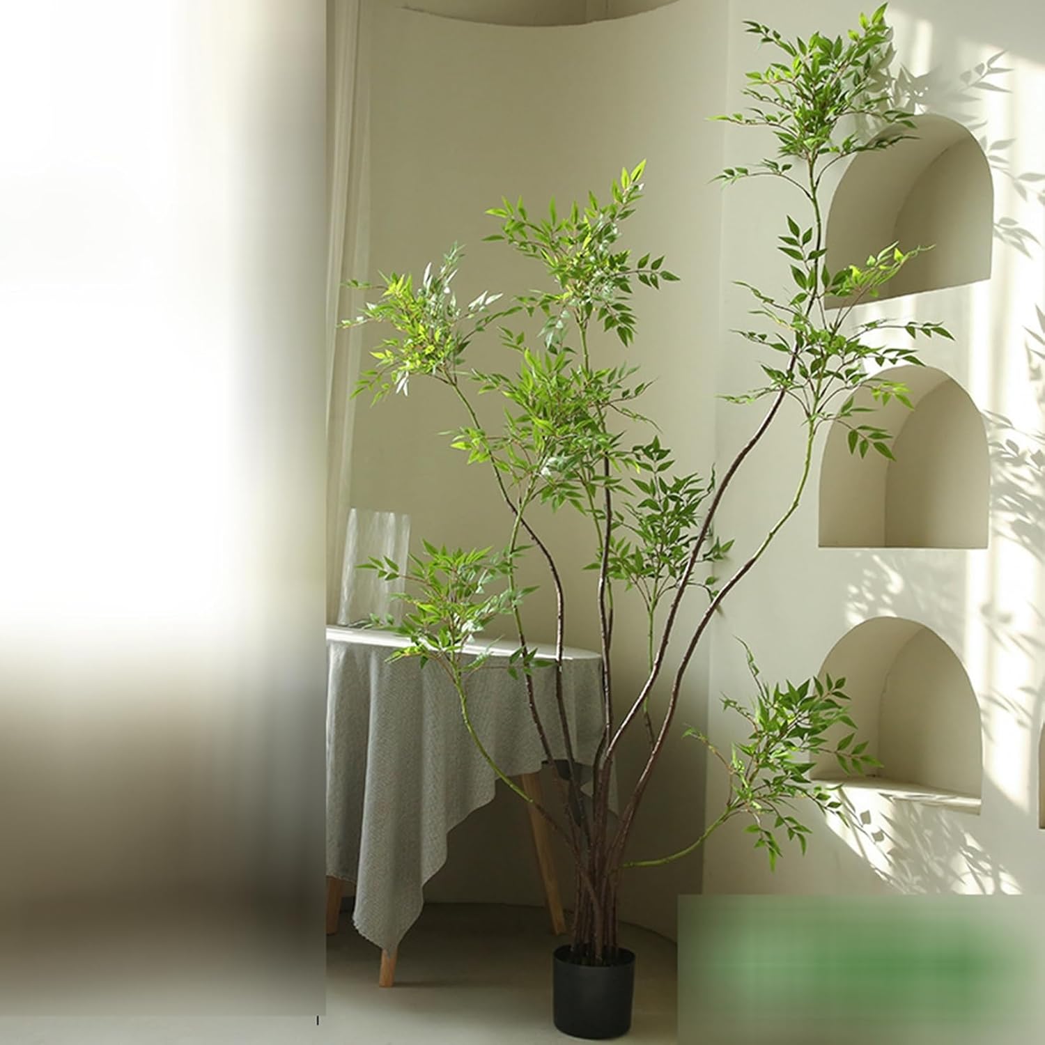 ホテル リビング ルーム 部屋に置く植物 窓辺 造花 フェイクグリーン 南天竹 人工観葉植物 大型 装飾り お祝い デコ用 枯れない 水やり不要 世話いらず リアル グリーナリーライフ ギフトにも 5