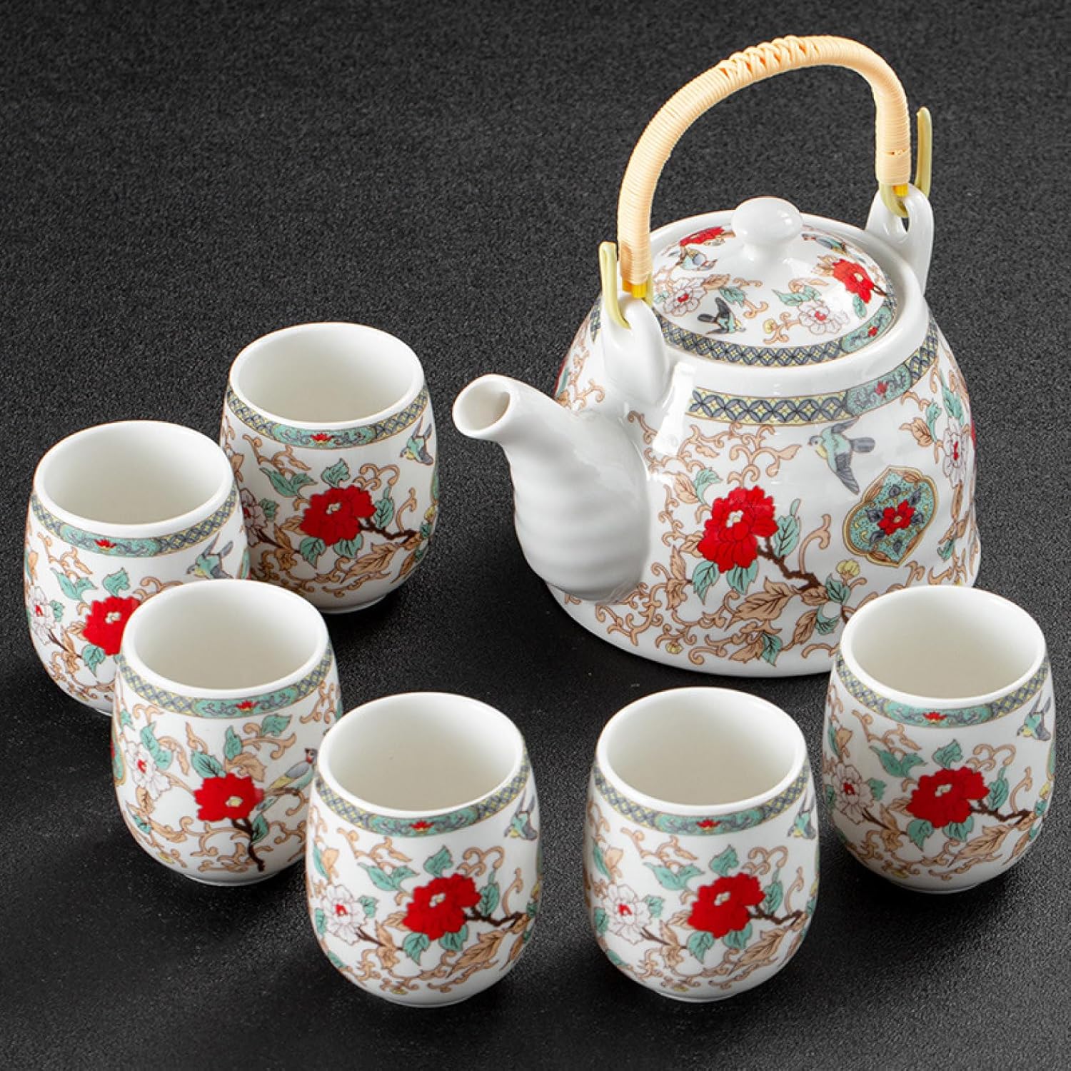 急須 茶器セット セラミックティーポット 磁器ティーセット 家庭用 職人手作 和風 緑茶 日本茶 紅茶 花茶 コーヒー 和食器 料亭 旅館 居酒屋 飲食店 業務用 ギフト 誕生日 お祝い タイプn(ト