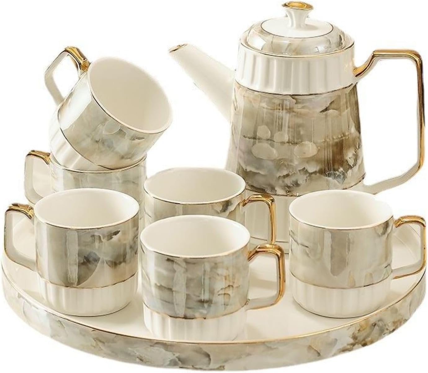 ティーポット 急須 茶器 湯呑み 瀬戸ものティーポット 瀬戸もの水呑み 耐熱 手作り 茶道 お店用 見舞い客用 住み家用 食べ物屋 はたご屋 和食器 飲食店 御役目用 弥助 差し上げ物 生まれ落ちる日 儀式用 8点仕掛ける onesize