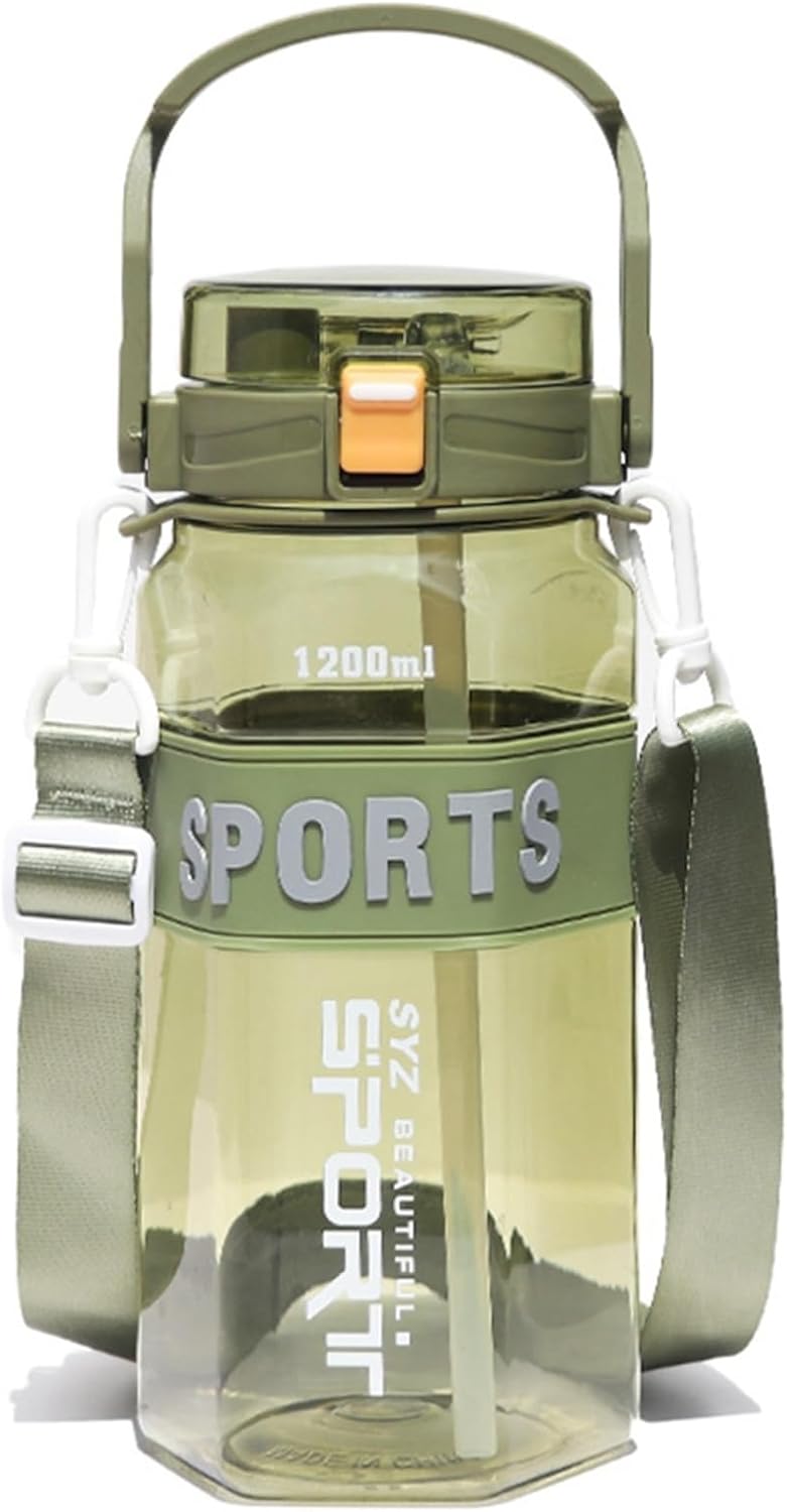 ウォーターボトル 2000ml 水筒 手提げ付き 2way ストロー付き ルロック ストラップ付き 直飲み 大型 キャリーハンドル付き 高い密封性 便利な 軽量 保温 子供用 女性用 祝い 運動 仕事｜サステナライフ
