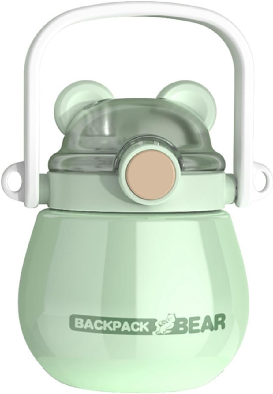 ウォーターボトル ハンドル付き 水筒 600ml ストローボトル ２つの飲み方 ワンタッチ ステンレス ボトル 直飲み オシャレボトル 耐冷耐熱 軽量 携帯用 シームレス 耐衝撃性 可愛い キッズ ジ｜サステナライフ