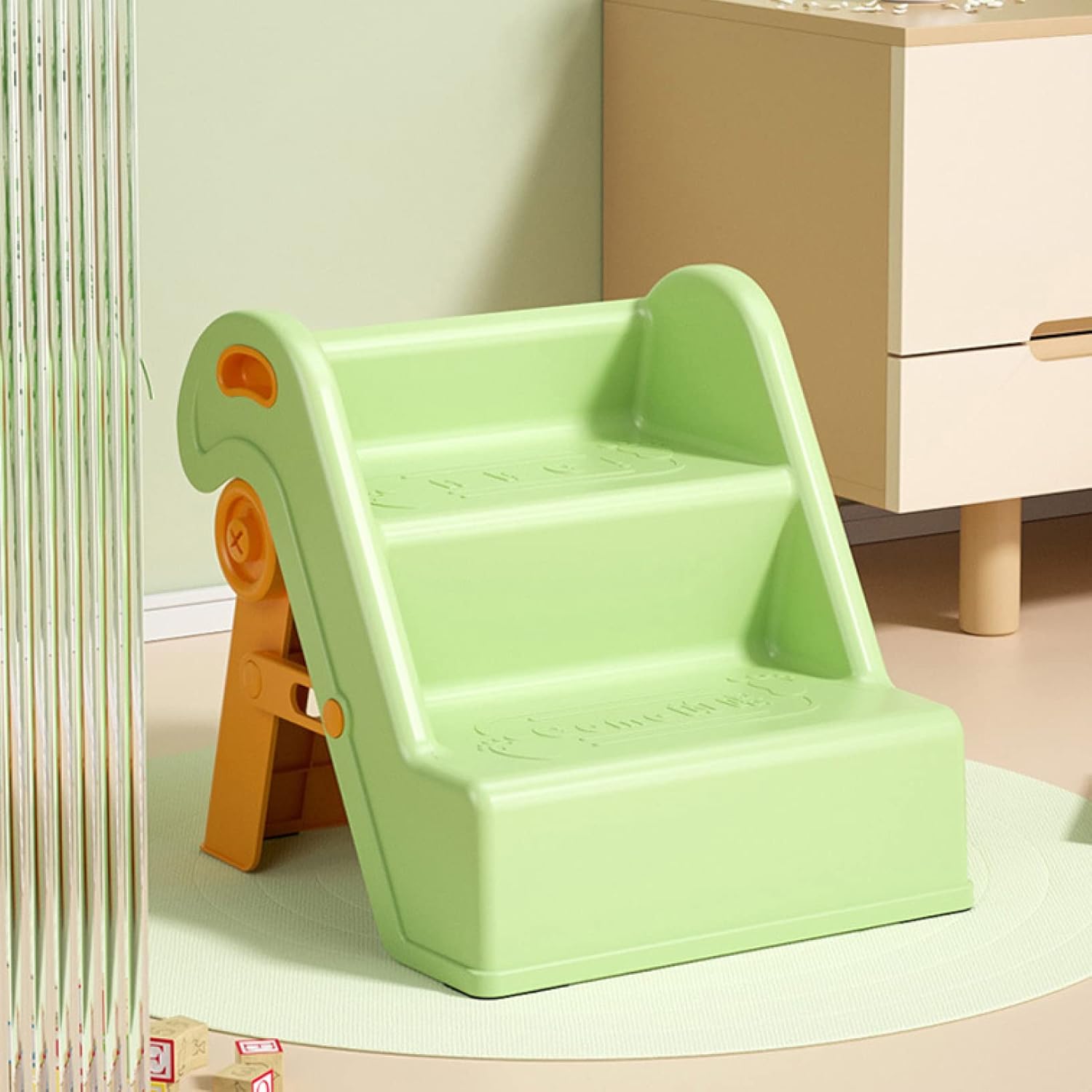 踏み台 プラスチック 2段 子供 大人 子ども ステップ 浅緑色 おしゃれ ステップスツール 洗面所 キッチン トイレ お風呂用 滑り止め 腰掛けシンプル 手洗いマット 安全補助踏み台|サステナライフ
