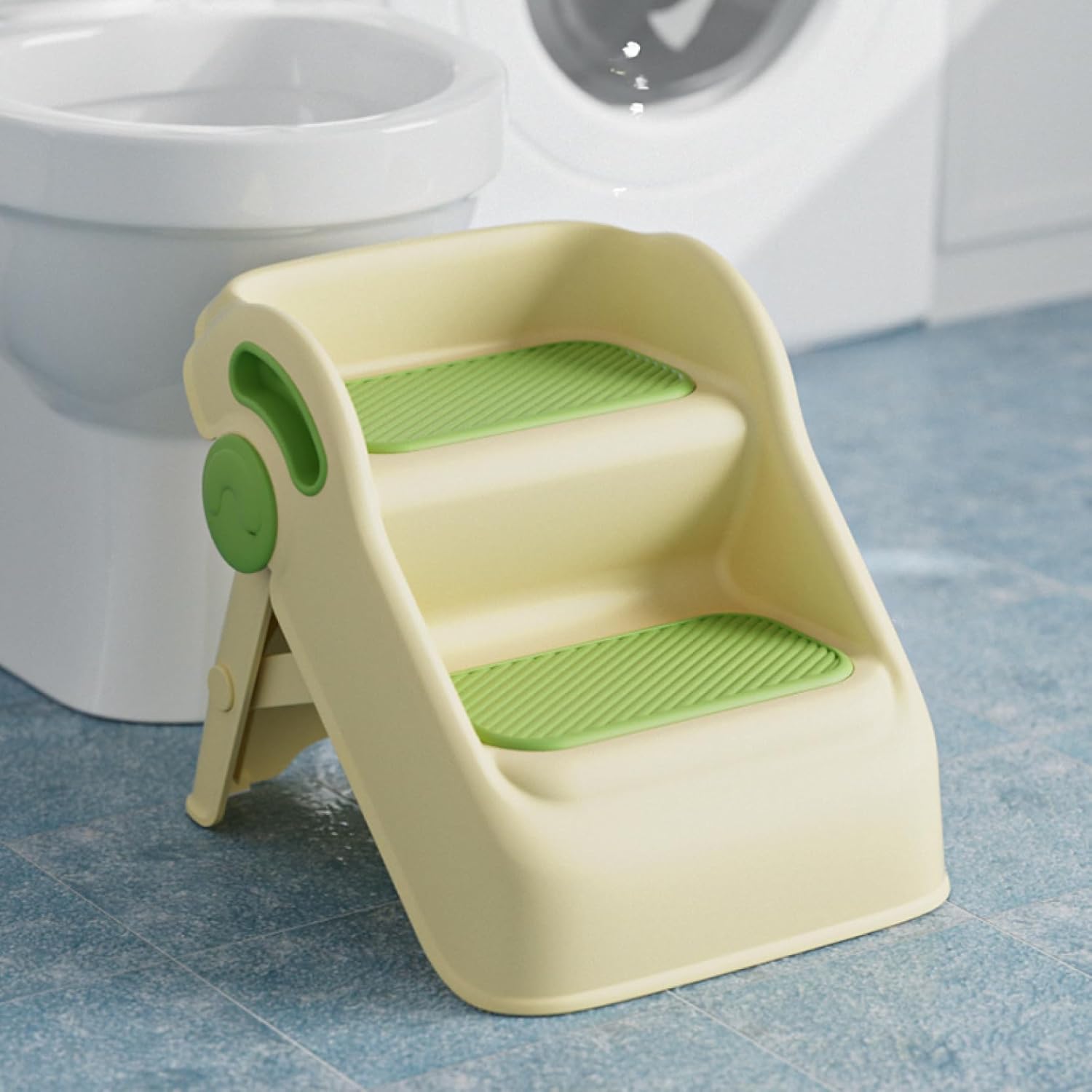 踏み台 プラスチック 2段 緑色 子供 大人 子ども レイクグリーン ステップ ステップスツール 洗面所 キッチン トイレ お風呂用 滑り止め プラスチック 腰掛けシンプル 手洗いマット 安全補助踏み|サステナライフ