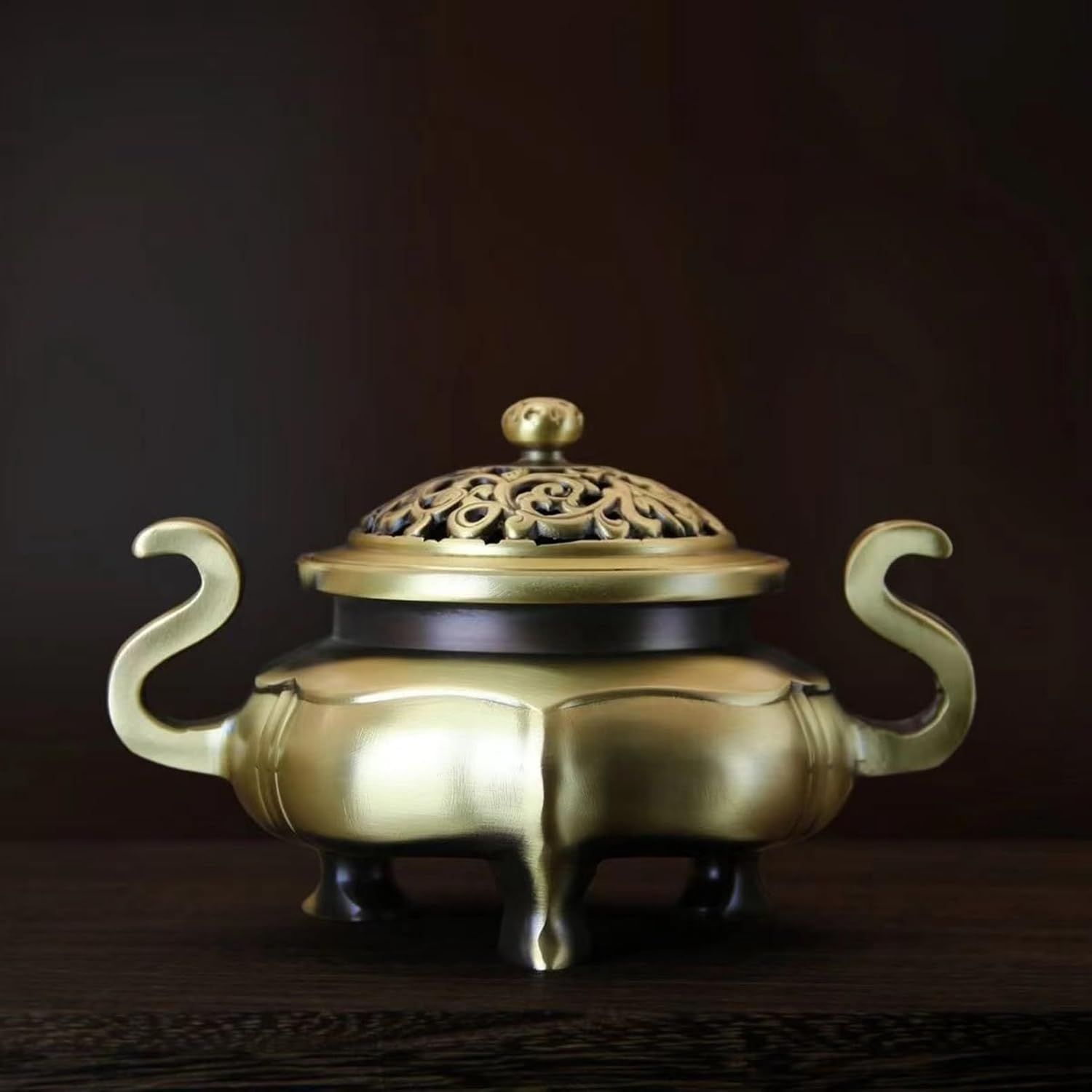 香炉 香炉皿 お香立て 丸香炉 聞香炉 蓋付き添い人 お香 金管楽器製 アンティーク調 室内装飾 今めかしい 仏壇用香炉 芸術品 小香炉 仏具 伸び伸びする 剪断応力差し止める 癒やし 思い入れる お休み 身寄り用 事務室