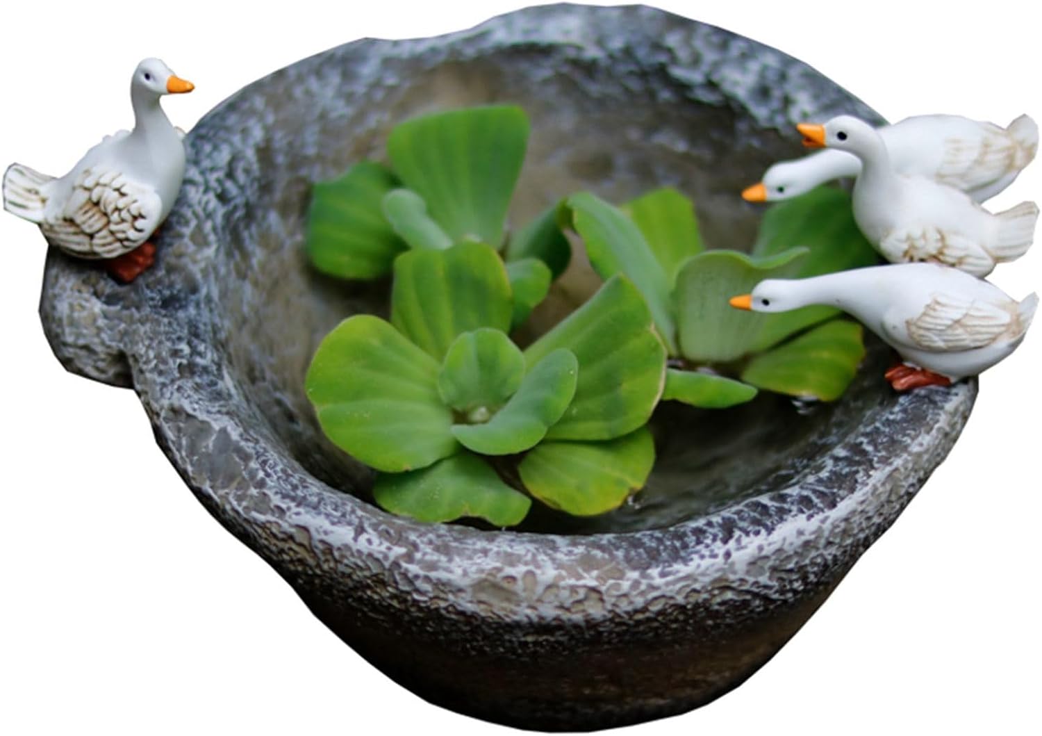 本物そっくり アヒル置物 植木鉢 鴨 アヒル マイクロ景観 置物 大型 多肉植物 インテリア 園芸装飾 ガーデンオブジェ ガーデンオーナメント マイクロランドスケープ 屋外用彫像 耐久 ガーデン雑貨