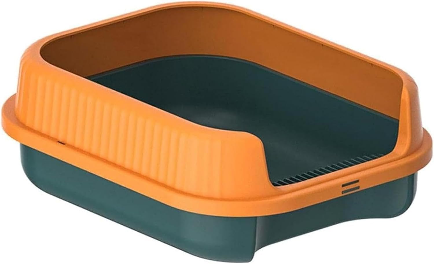 猫トイレ 猫サンドボックス 子猫トイレハイサイド 耐久性のある オープントップ 屋内 ペットトイレ トレイキティトイレパン バニー ウサギ用 猫用トイレ本体 48&times;37&times;16.5cm｜サステナライフ